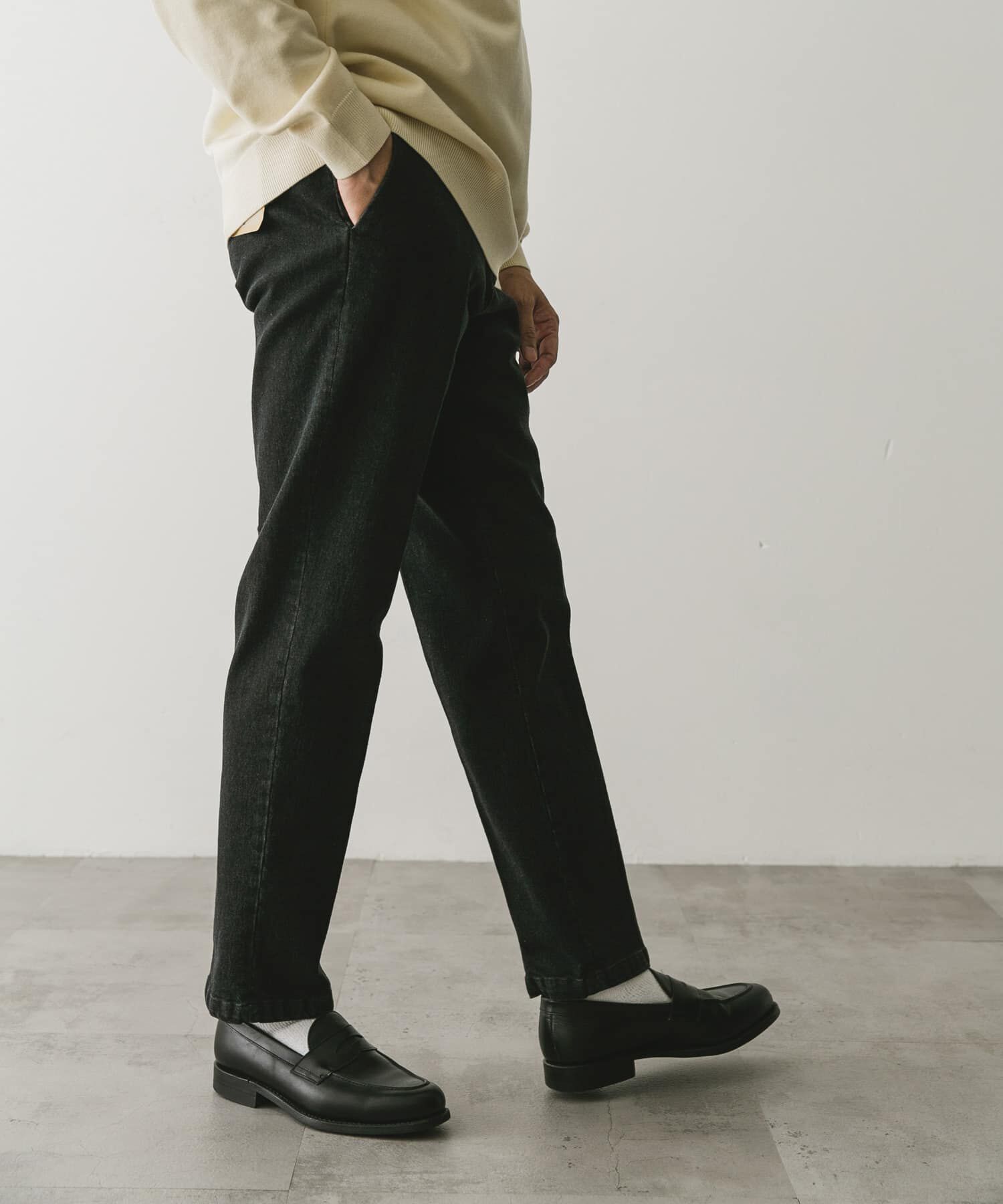 URBAN RESEARCH DOORS「デニムテーパードトラウザー」|デニム|