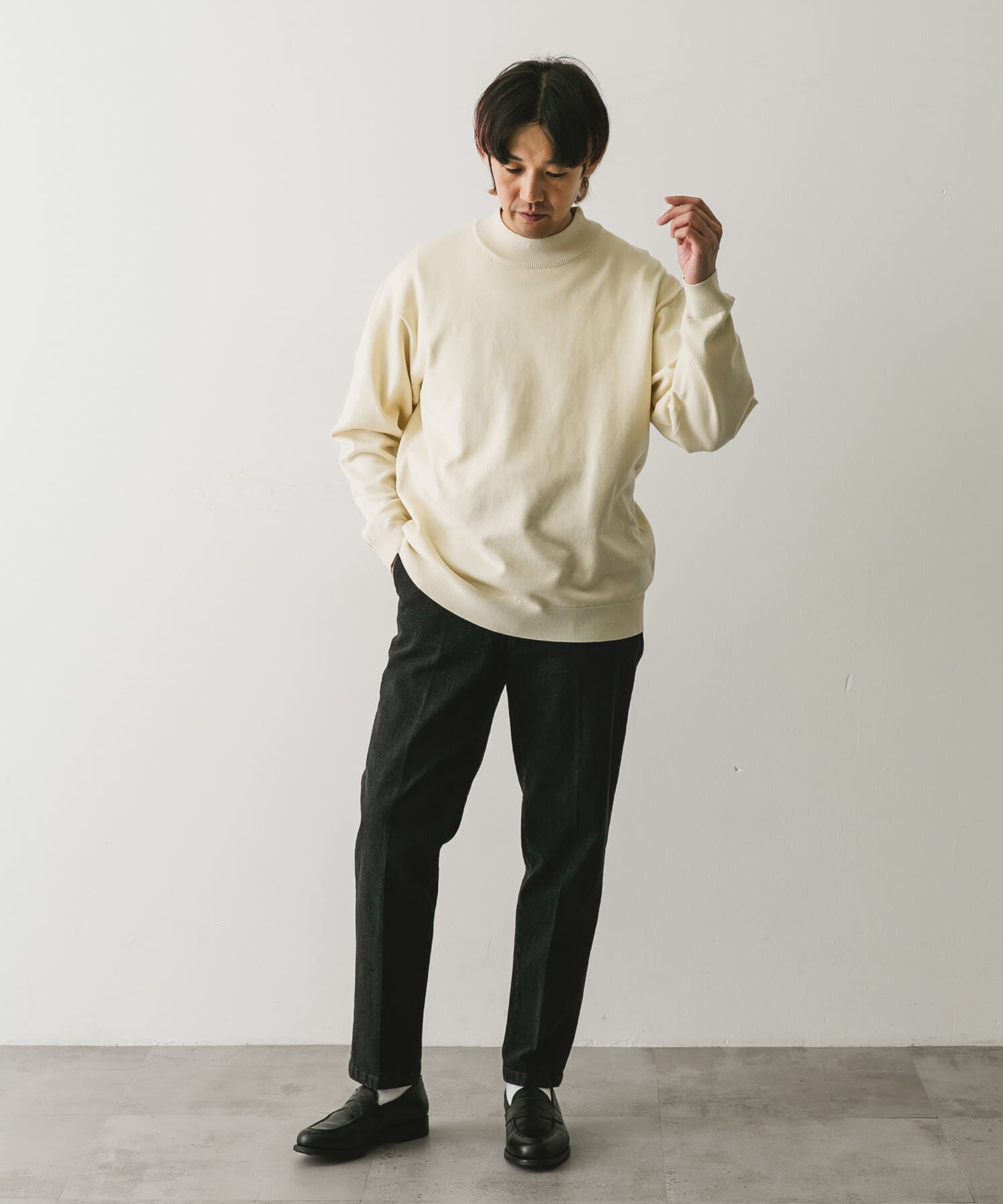 URBAN RESEARCH DOORS「デニムテーパードトラウザー」|デニム|