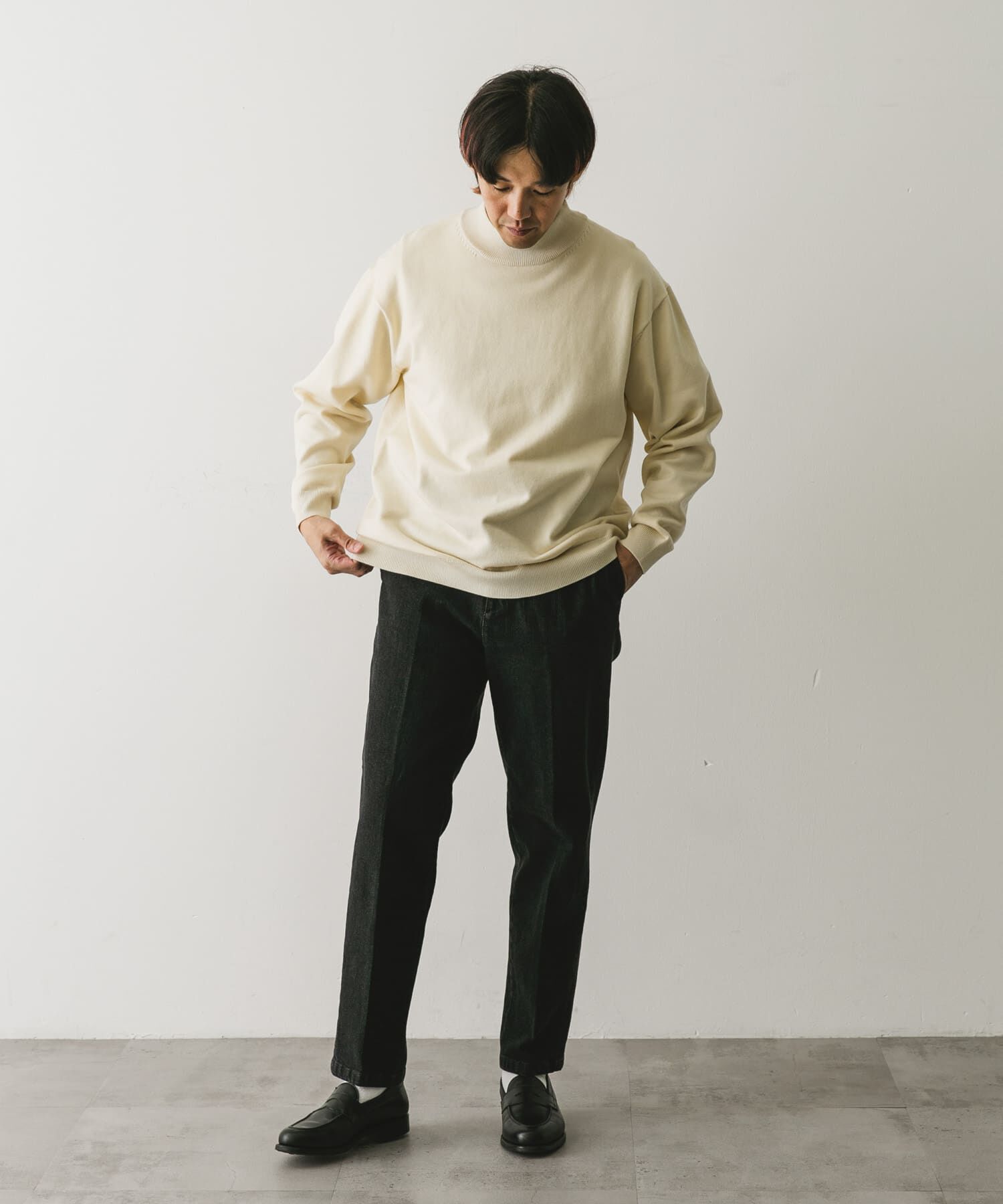 URBAN RESEARCH DOORS「デニムテーパードトラウザー」|デニム|