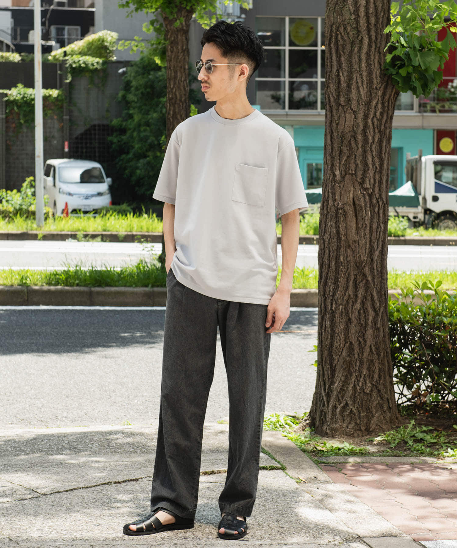 URBAN RESEARCH DOORS「『Sサイズ/WEB限定』ポンチポケットショートスリーブTシャツ」|Tシャツ・カットソー|