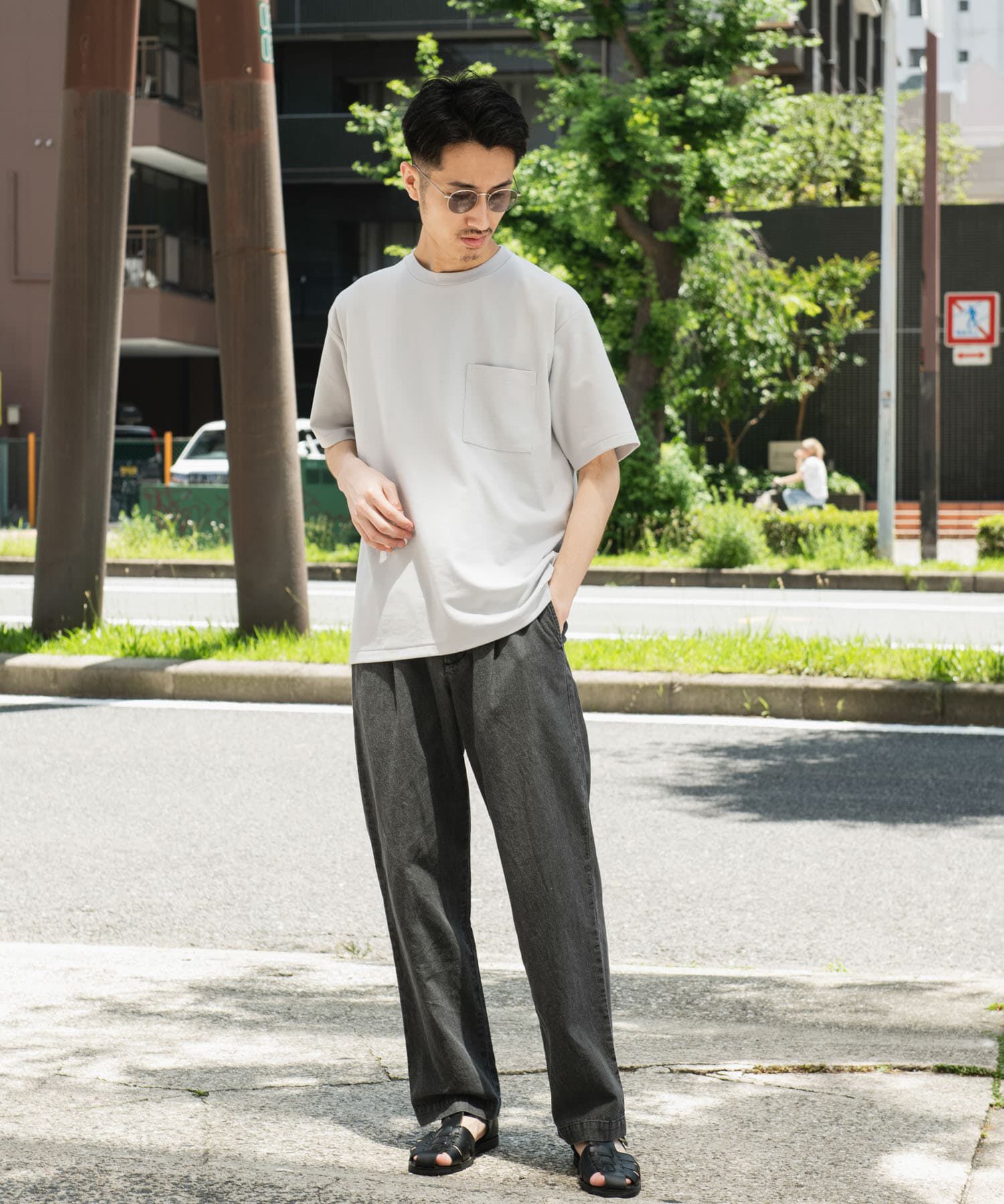 URBAN RESEARCH DOORS「『Sサイズ/WEB限定』ポンチポケットショートスリーブTシャツ」|Tシャツ・カットソー|