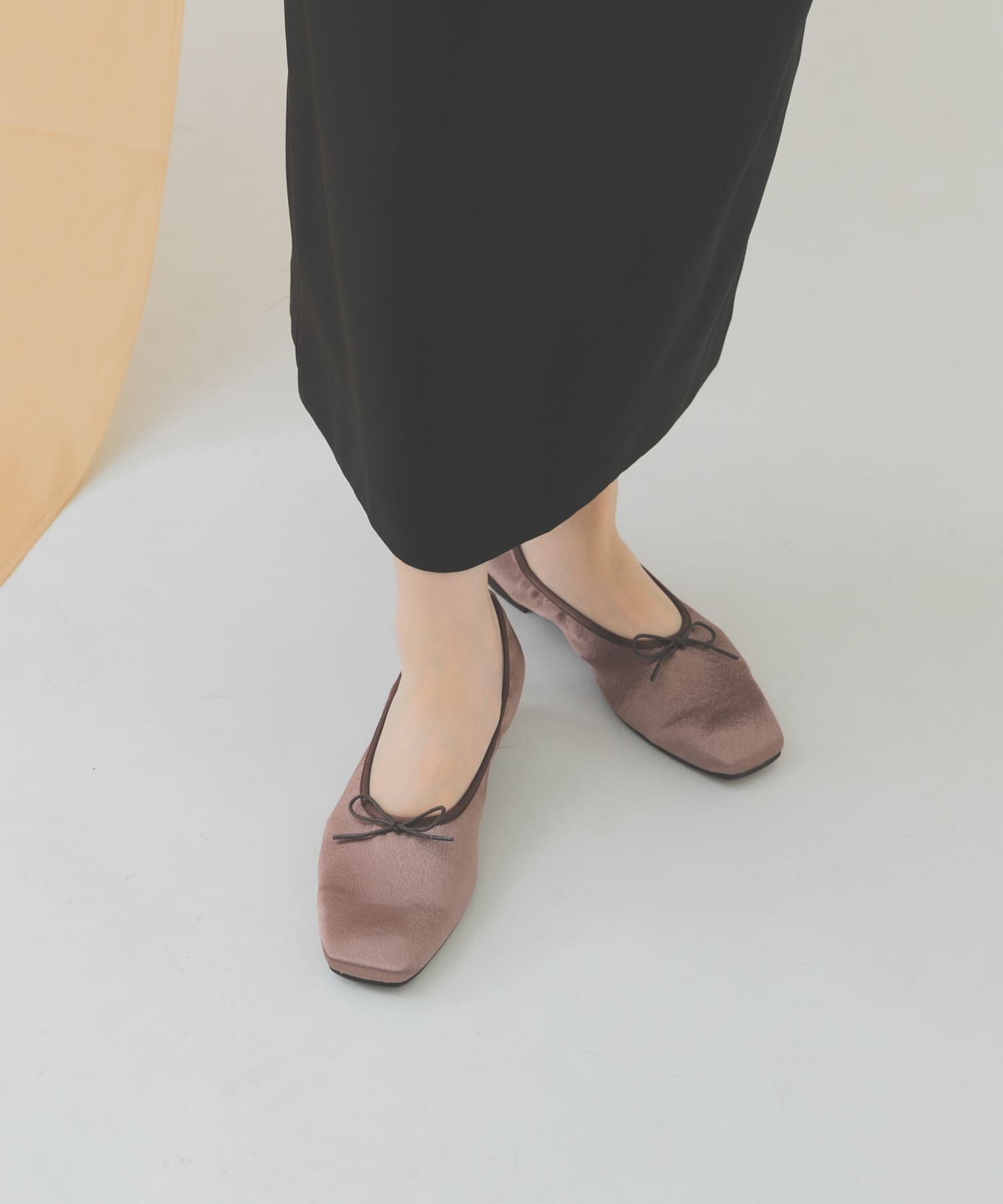 RODE SKO「『MADE IN JAPAN』 サテンスクエアトゥバレエシューズ」|バレエシューズ|