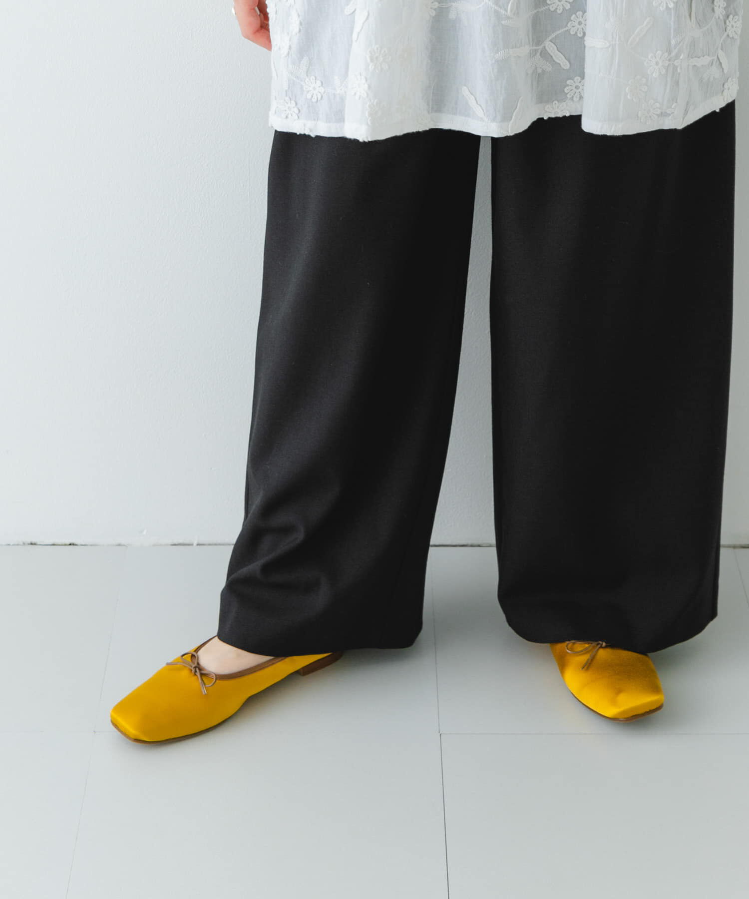 RODE SKO「『MADE IN JAPAN』 サテンスクエアトゥバレエシューズ」|バレエシューズ|