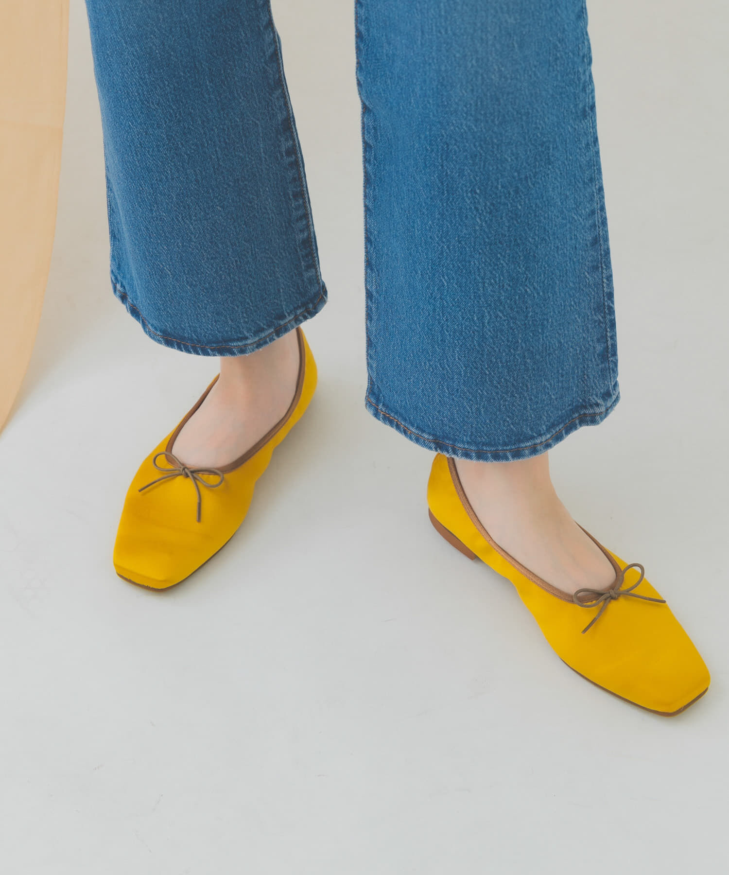 RODE SKO「『MADE IN JAPAN』 サテンスクエアトゥバレエシューズ」|バレエシューズ|