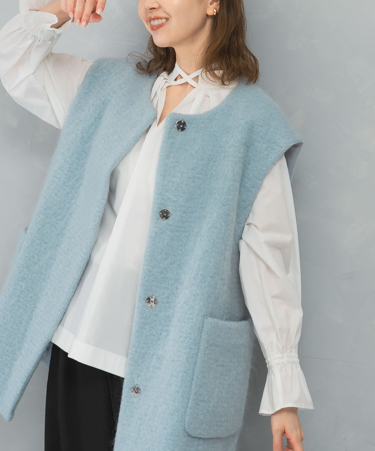 URBAN RESEARCH ROSSO「2WAYボリュームシャツブラウス」|シャツ・ブラウス|オフホワイト