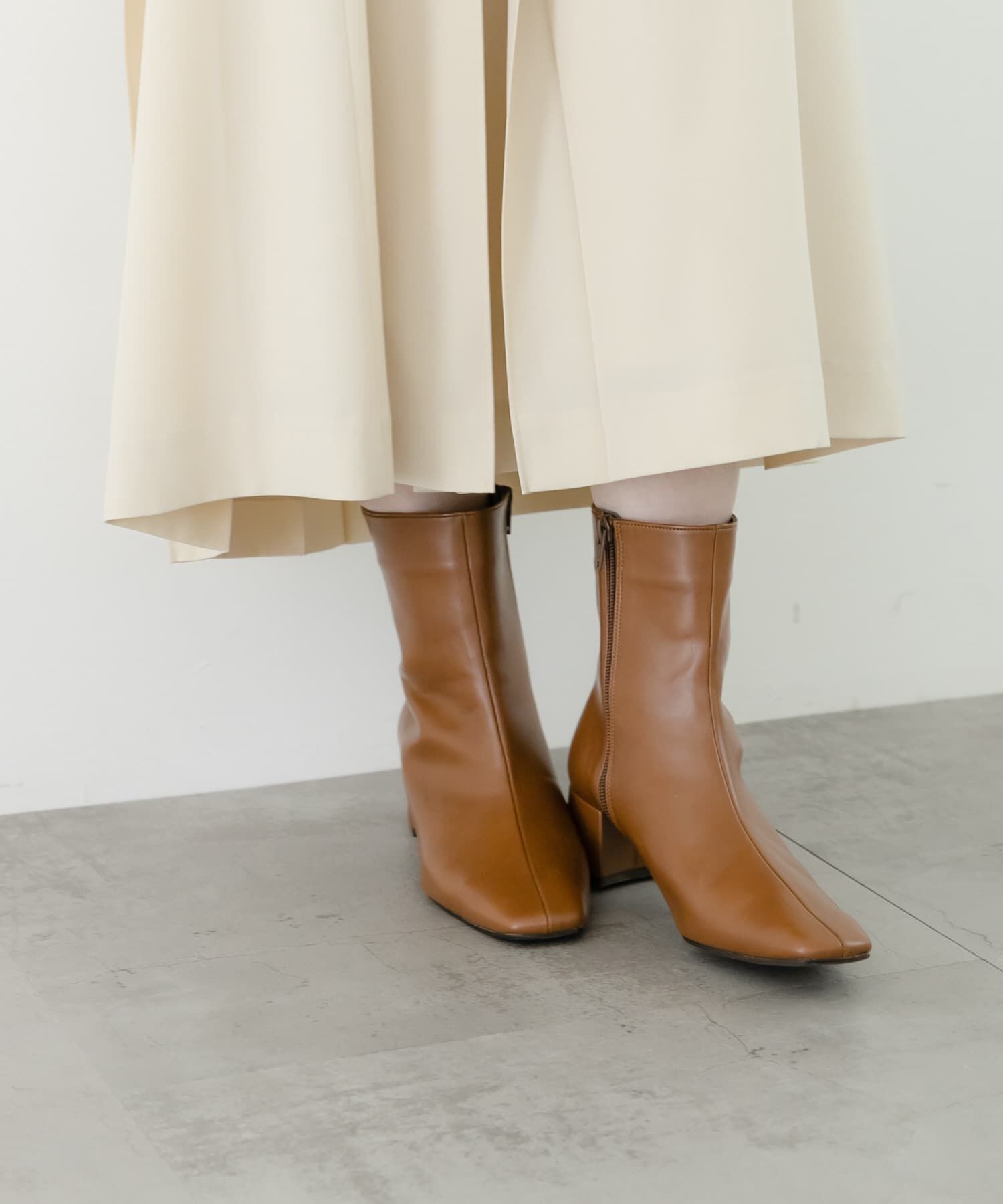 URBAN RESEARCH「『MADE IN JAPAN』スクエアトゥブーツ」|ショートブーツ|