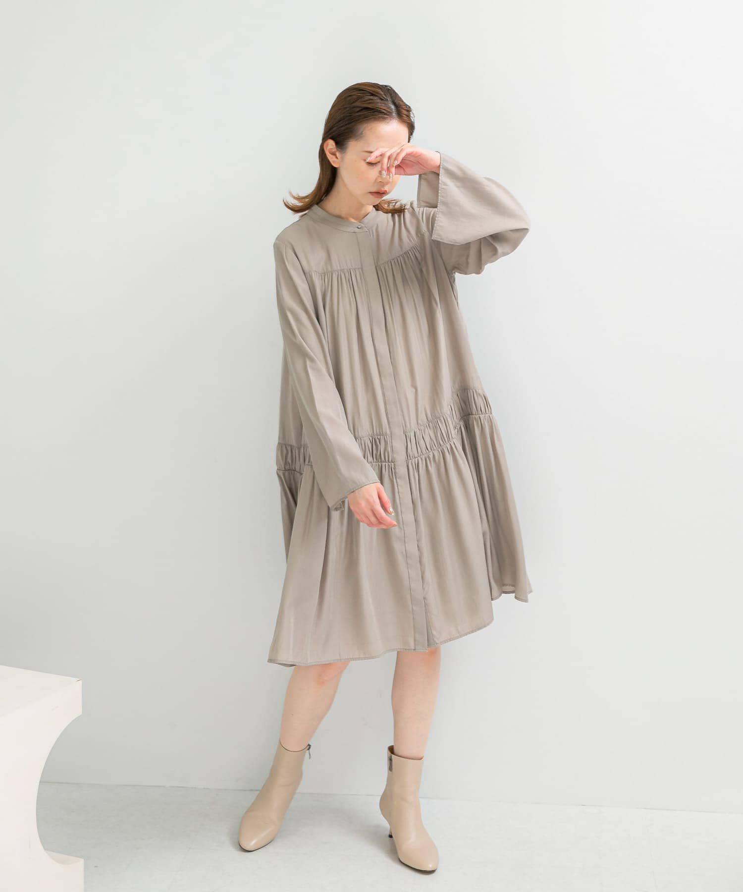 URBAN RESEARCH ROSSO「シャドーチェックミニワンピース」|ワンピース|グレー系その他