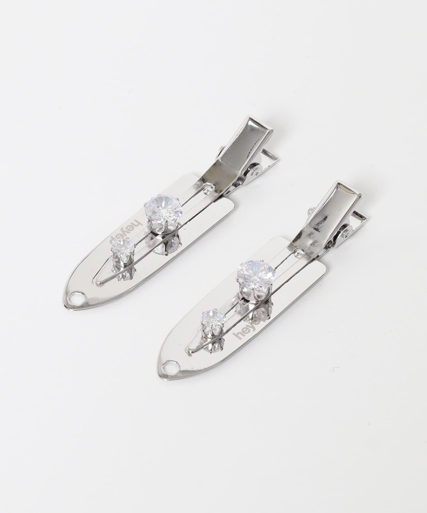 URBAN RESEARCH ROSSO「heyep　RhinestoneFlatHairClip2P」|その他|シルバー