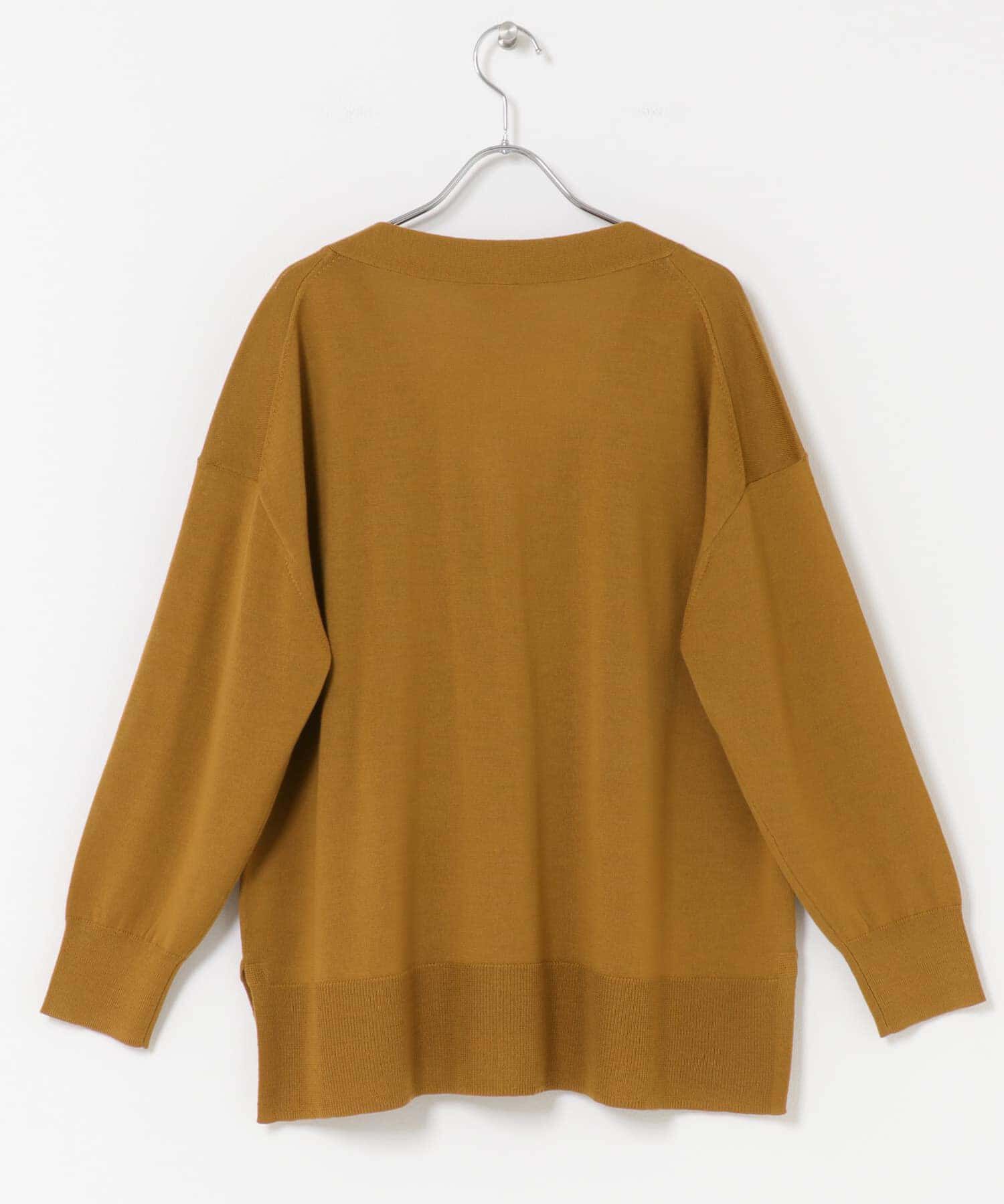 URBAN RESEARCH DOORS「ウォッシャブルウールVネックワイドカーディガン」|カーディガン|