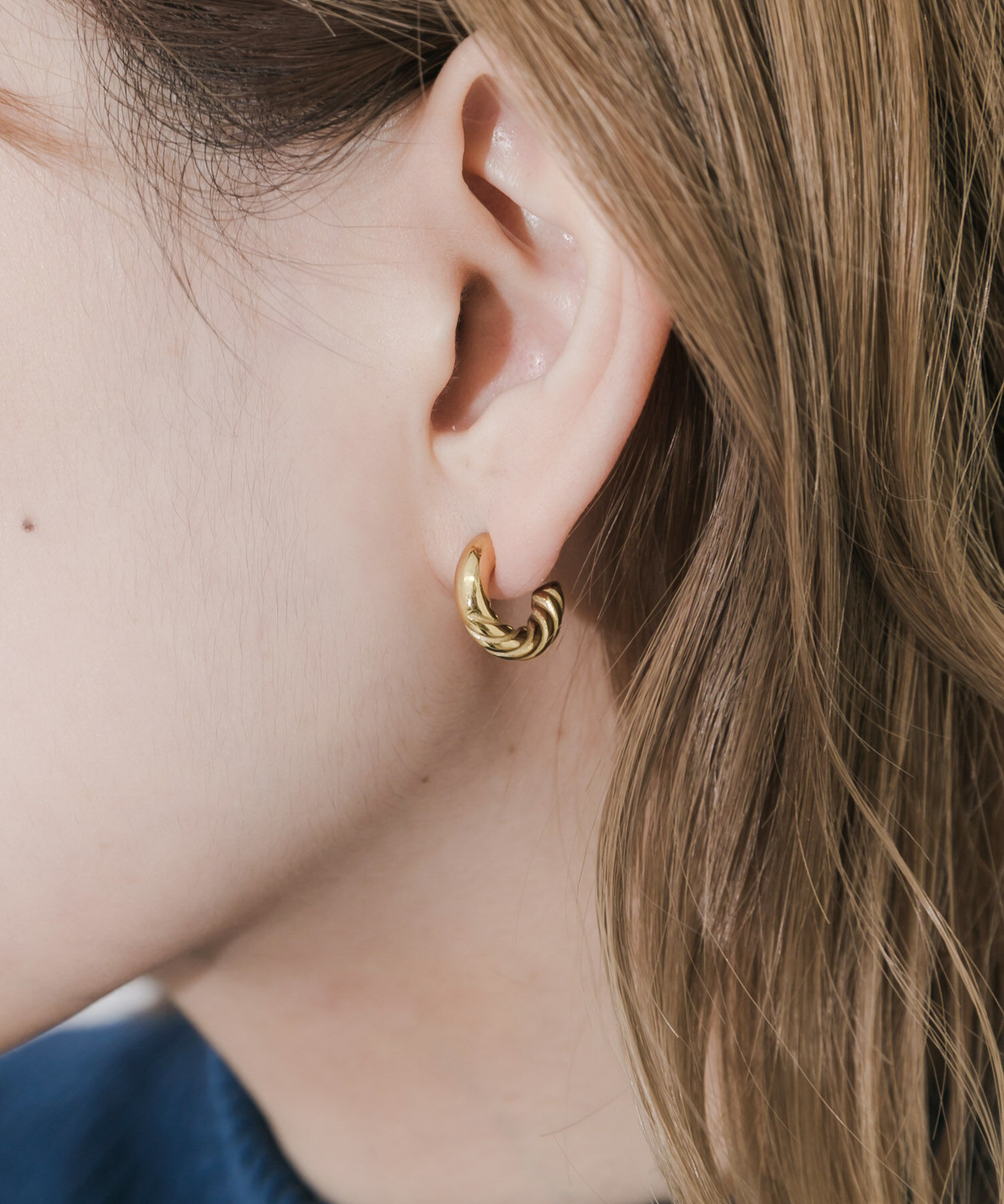 SMELLY「ステンレスヴィンテージライクフープピアス」|ピアス|