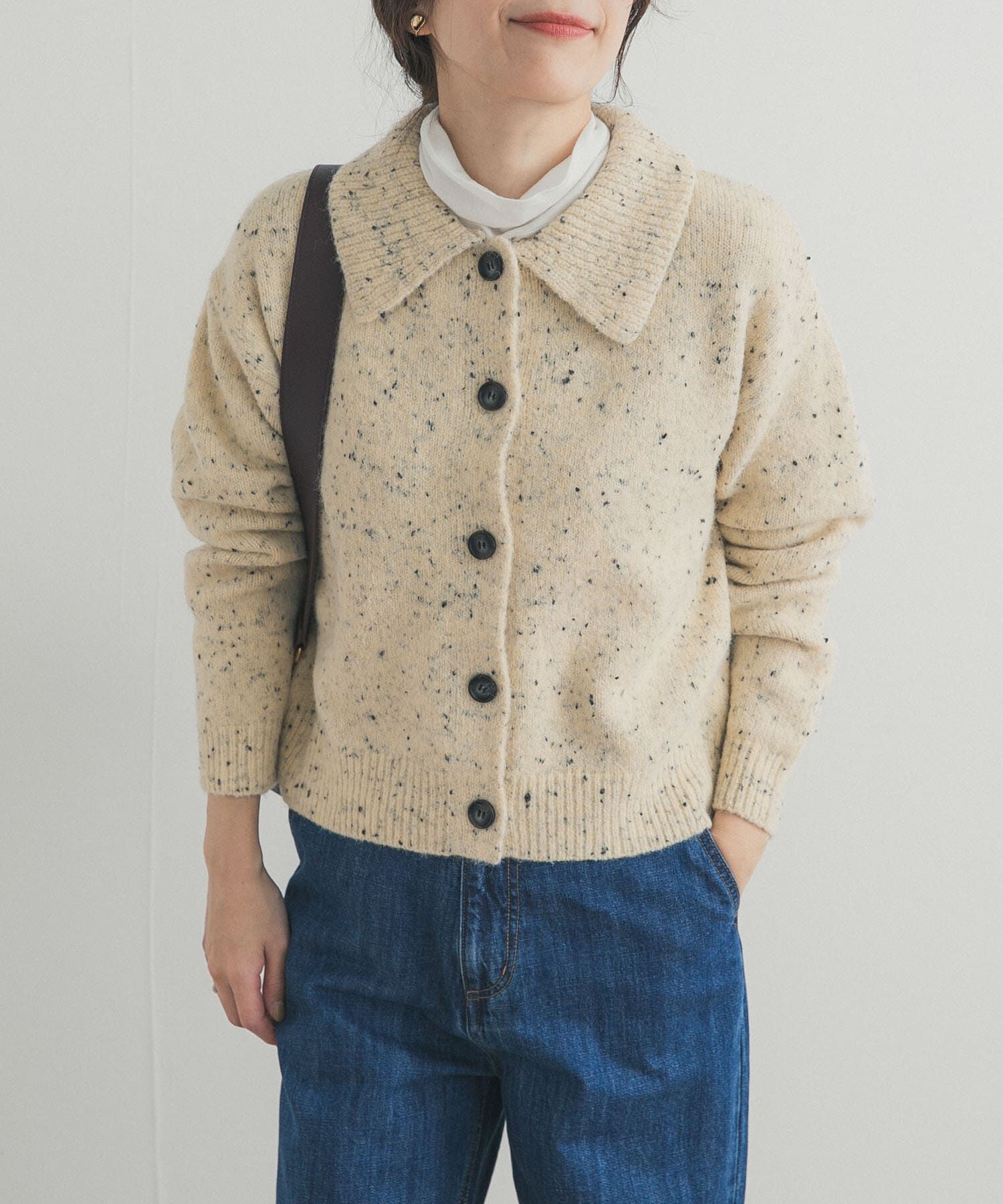 URBAN RESEARCH DOORS「ネップヤーンカーディガン」|カーディガン|ベージュ