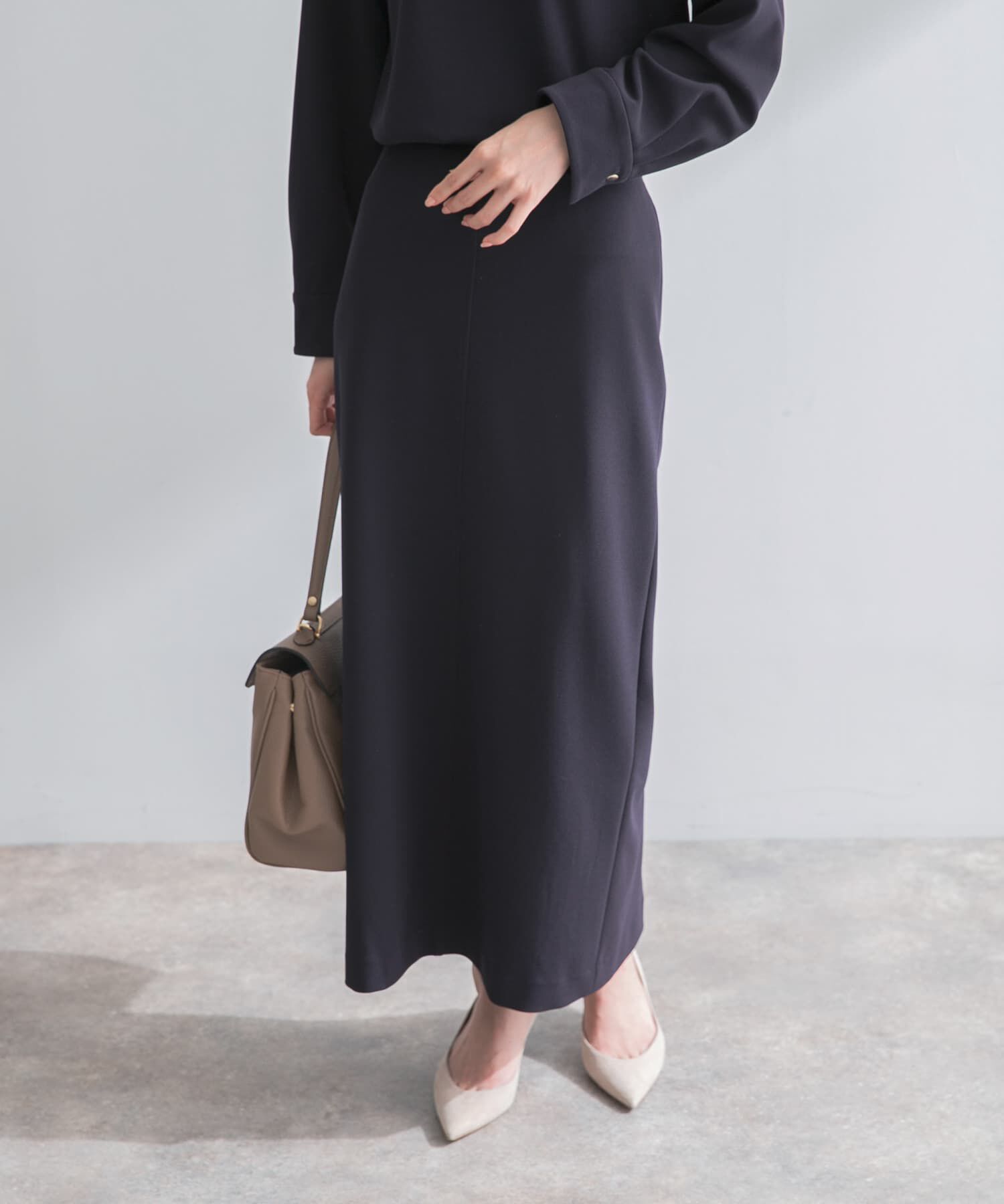 URBAN RESEARCH ROSSO「ストレッチジョーゼットスカート」|スカート|ネイビー