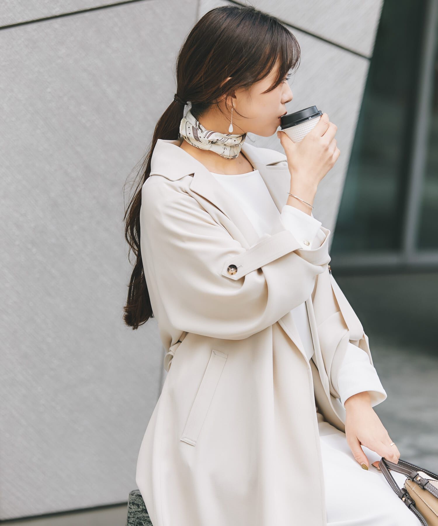 URBAN RESEARCH ROSSO「撥水 ロングガウンコート」|トレンチコート|