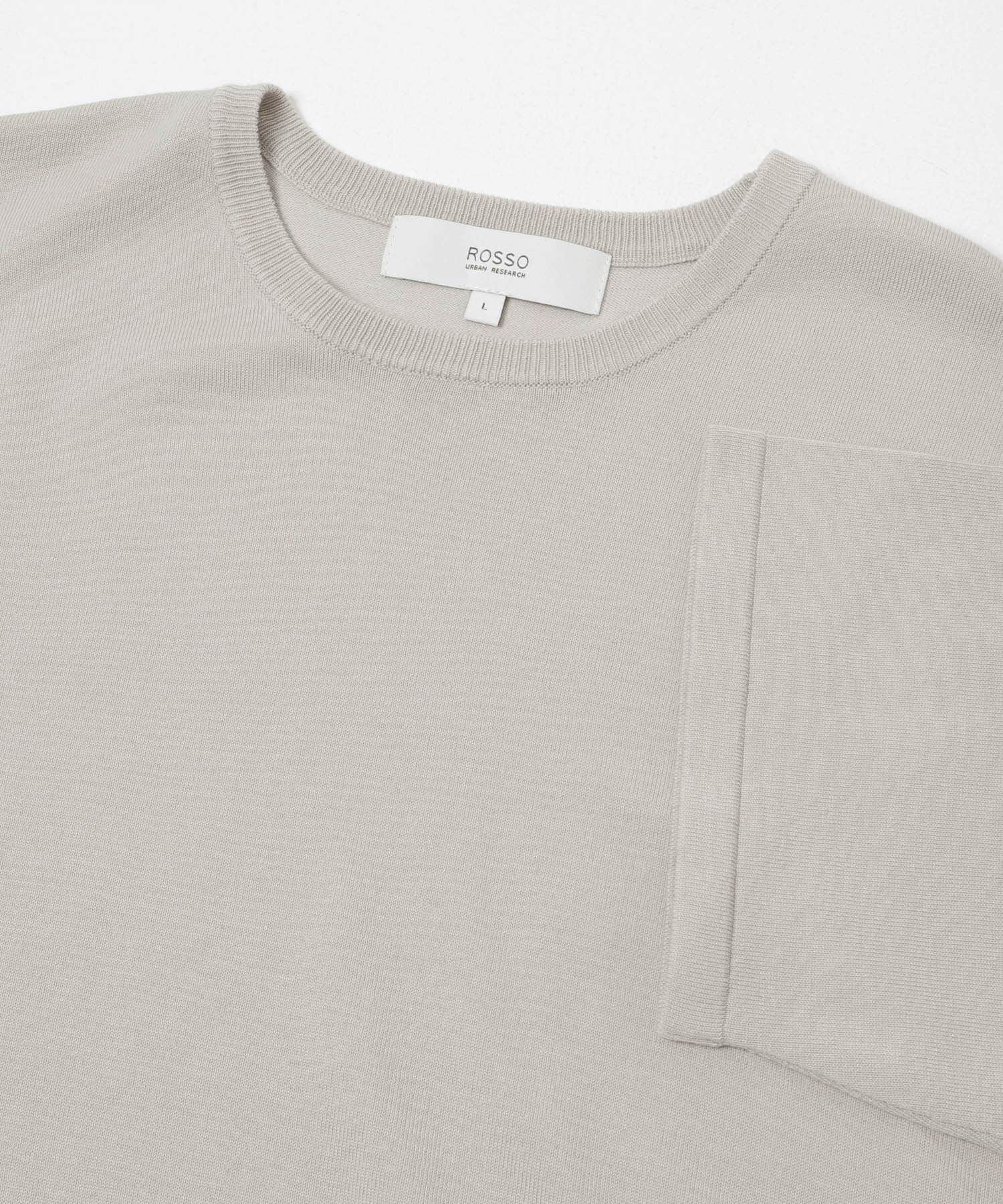 URBAN RESEARCH ROSSO「『WEB限定』シルク混クルーネックサマーニット」|ニット・セーター|