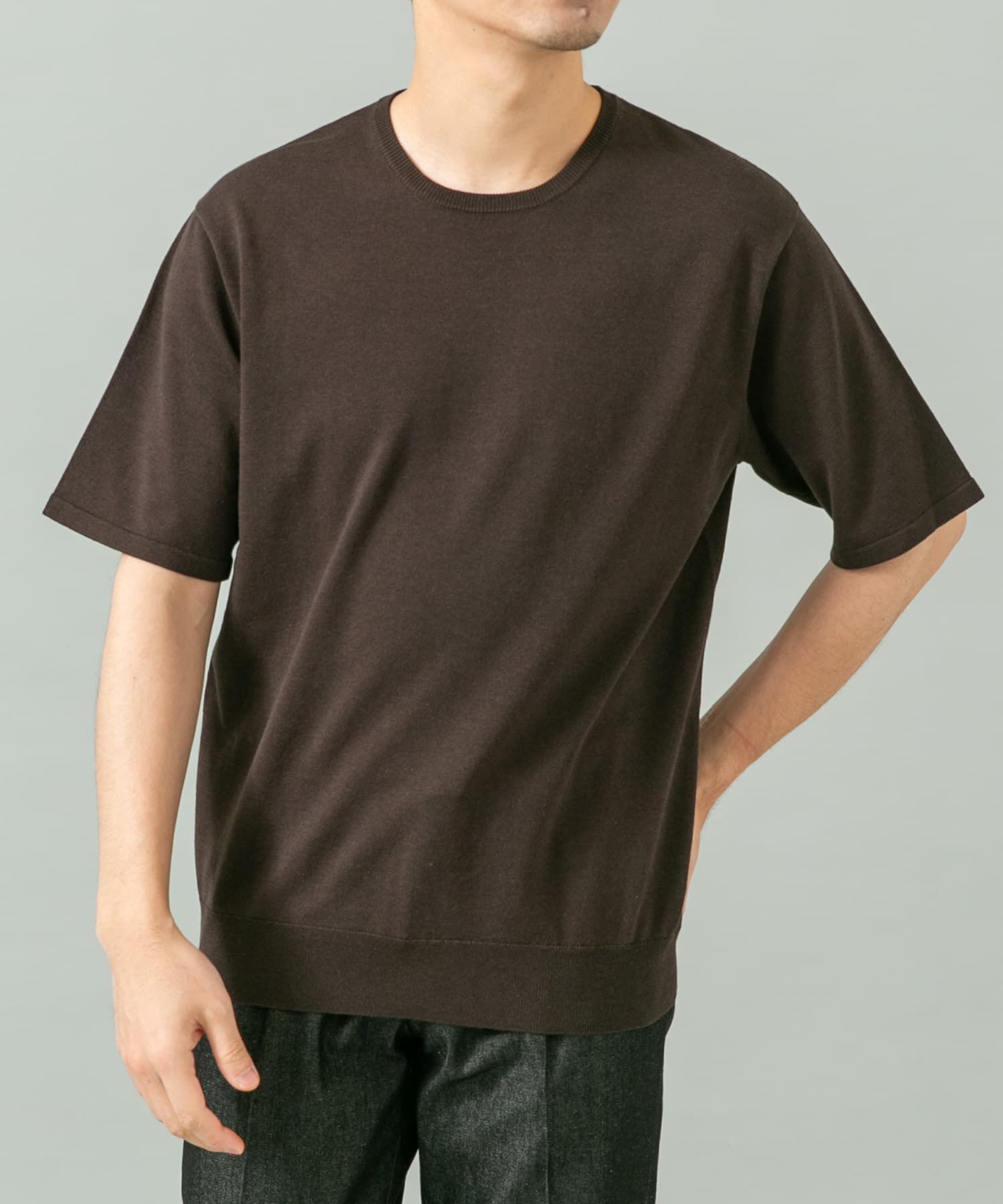 URBAN RESEARCH ROSSO「『WEB限定』シルク混クルーネックサマーニット」|ニット・セーター|