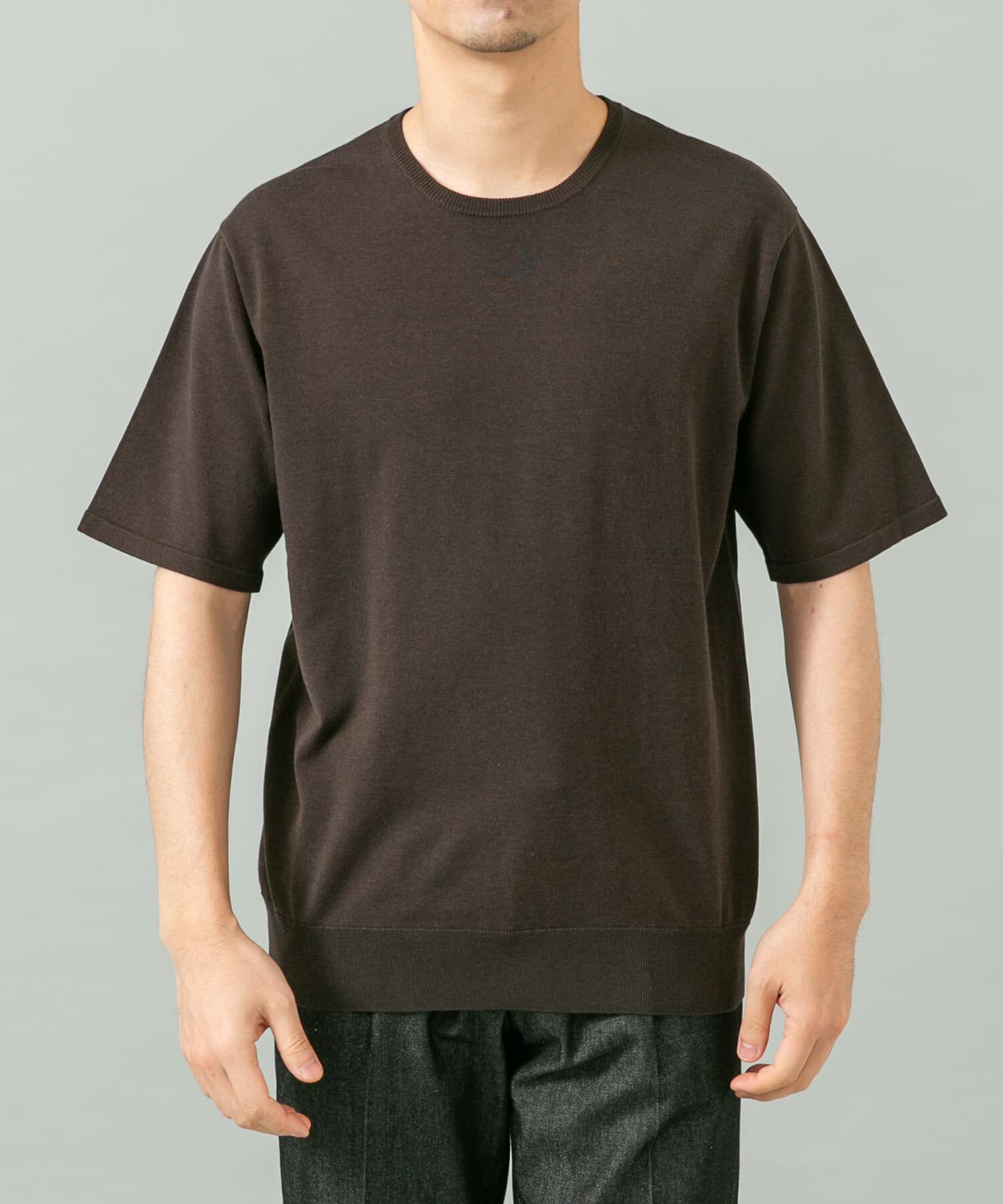 URBAN RESEARCH ROSSO「『WEB限定』シルク混クルーネックサマーニット」|ニット・セーター|