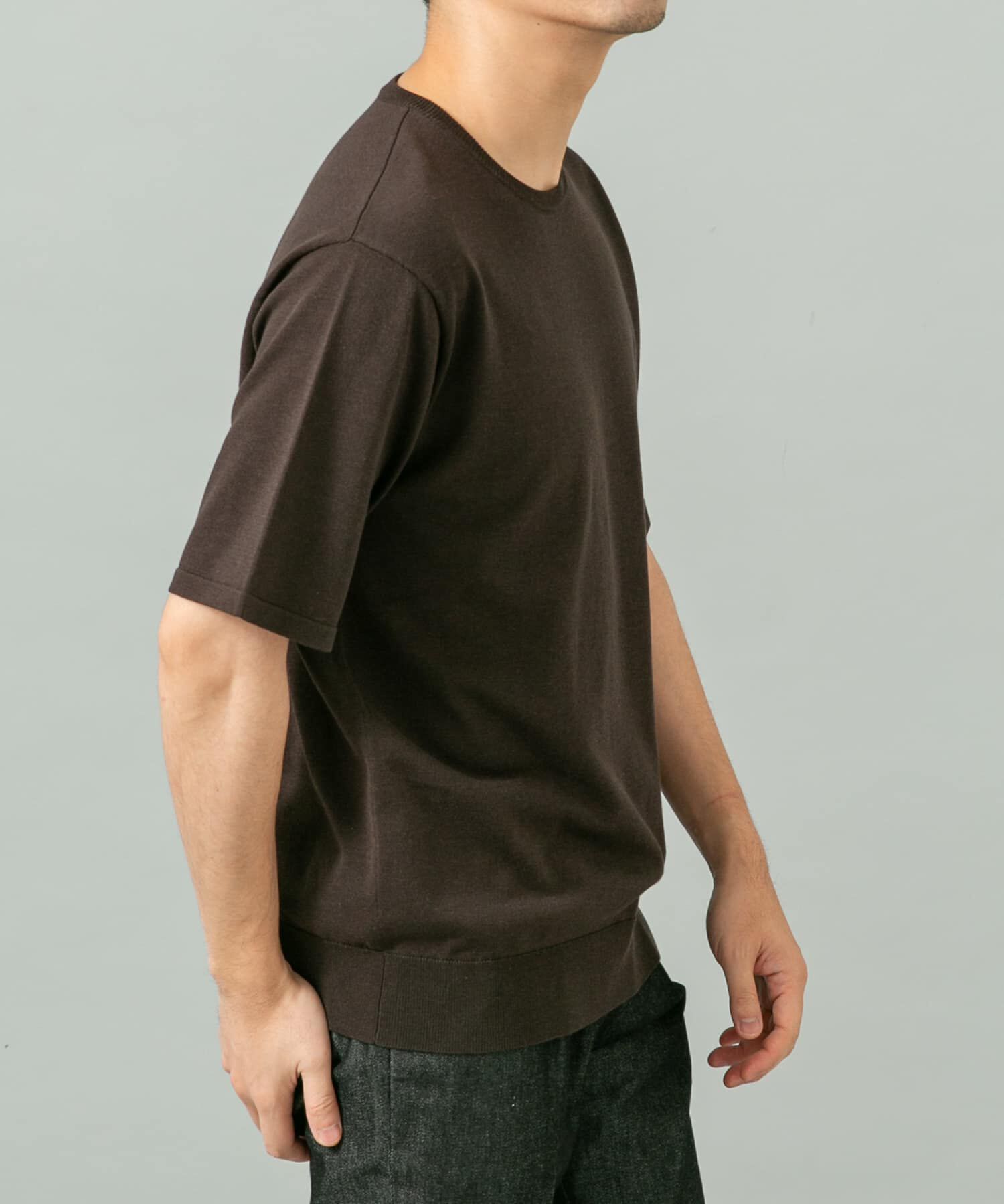 URBAN RESEARCH ROSSO「『WEB限定』シルク混クルーネックサマーニット」|ニット・セーター|