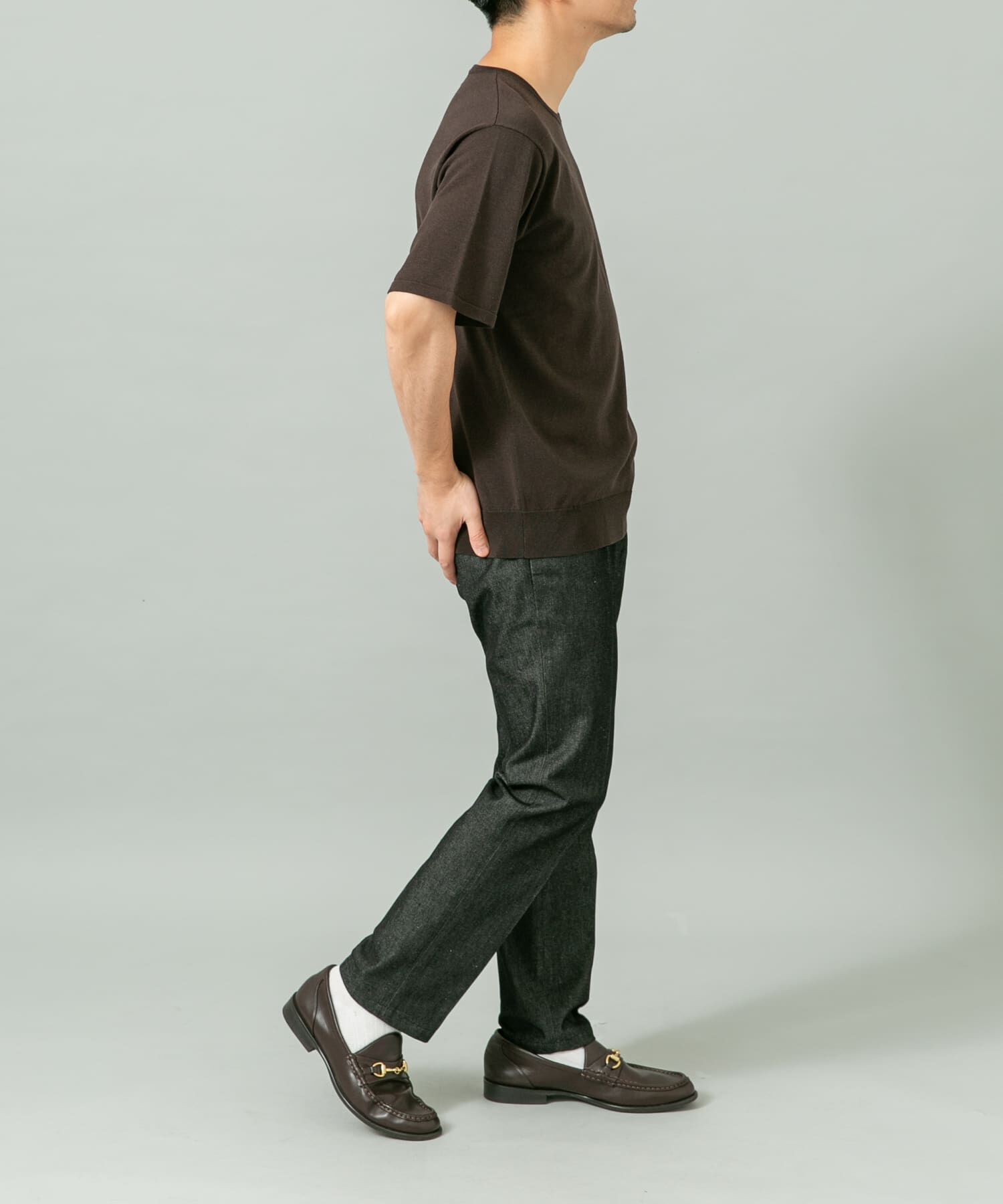 URBAN RESEARCH ROSSO「『WEB限定』シルク混クルーネックサマーニット」|ニット・セーター|