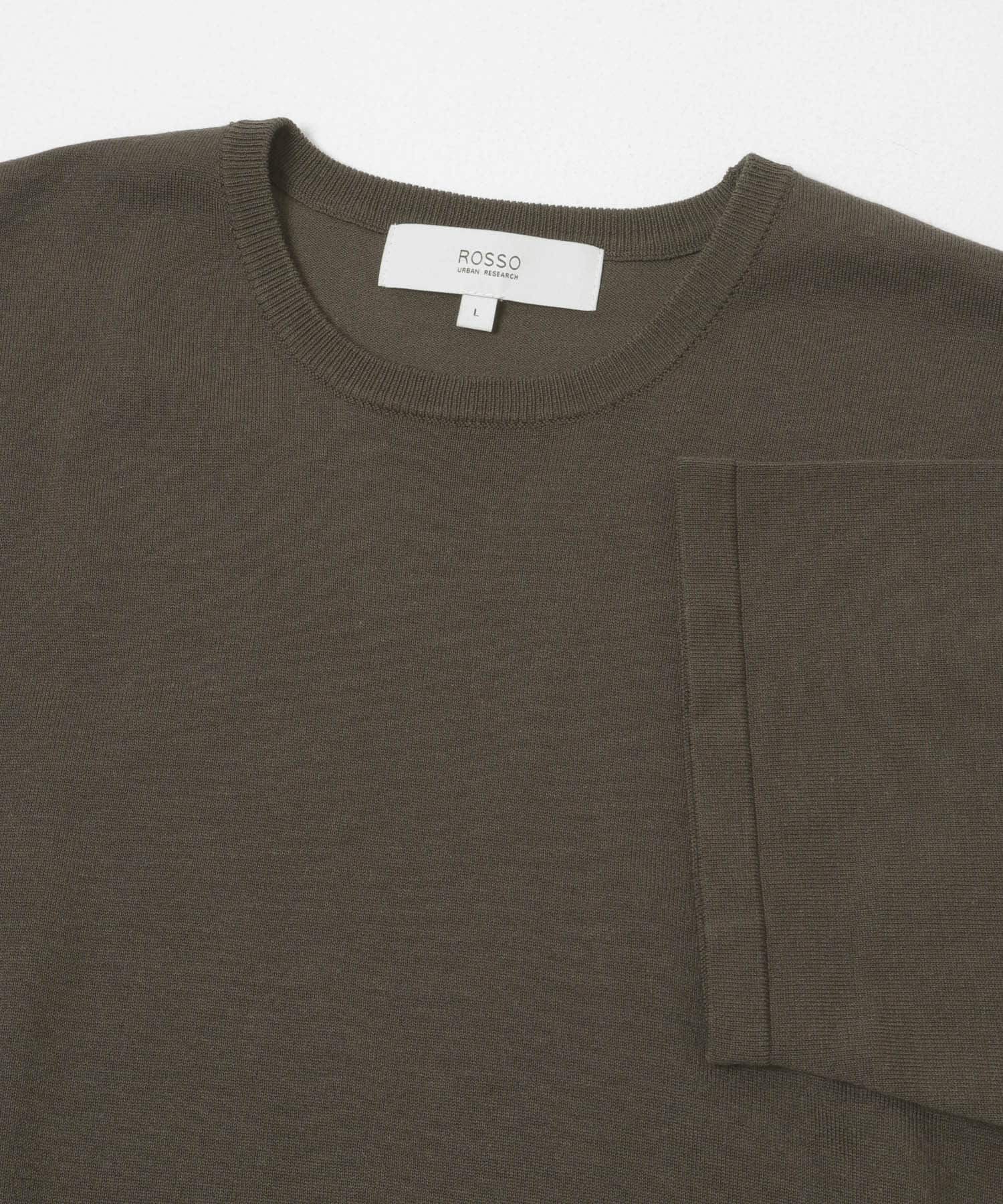 URBAN RESEARCH ROSSO「『WEB限定』シルク混クルーネックサマーニット」|ニット・セーター|