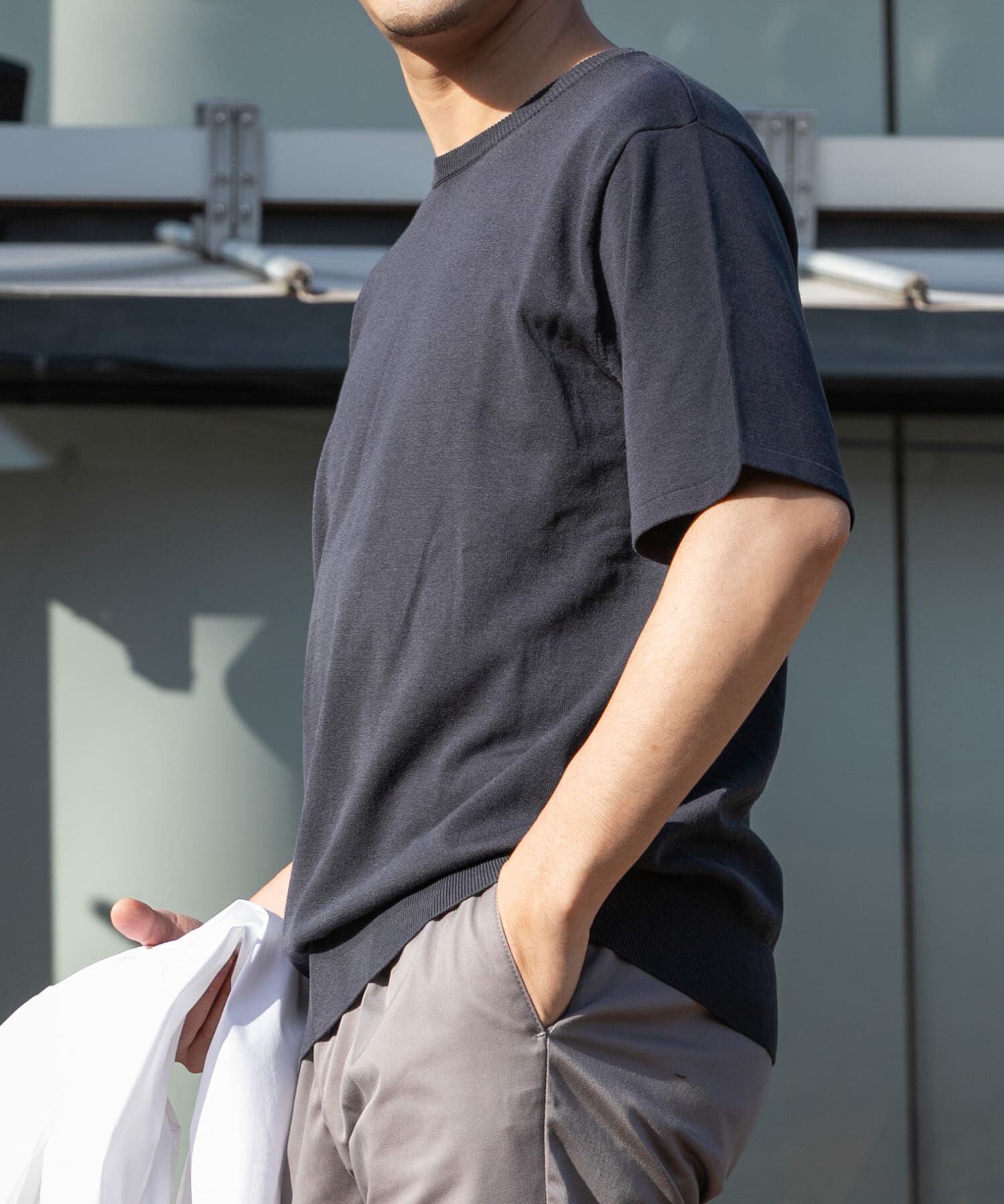 URBAN RESEARCH ROSSO「『WEB限定』シルク混クルーネックサマーニット」|ニット・セーター|