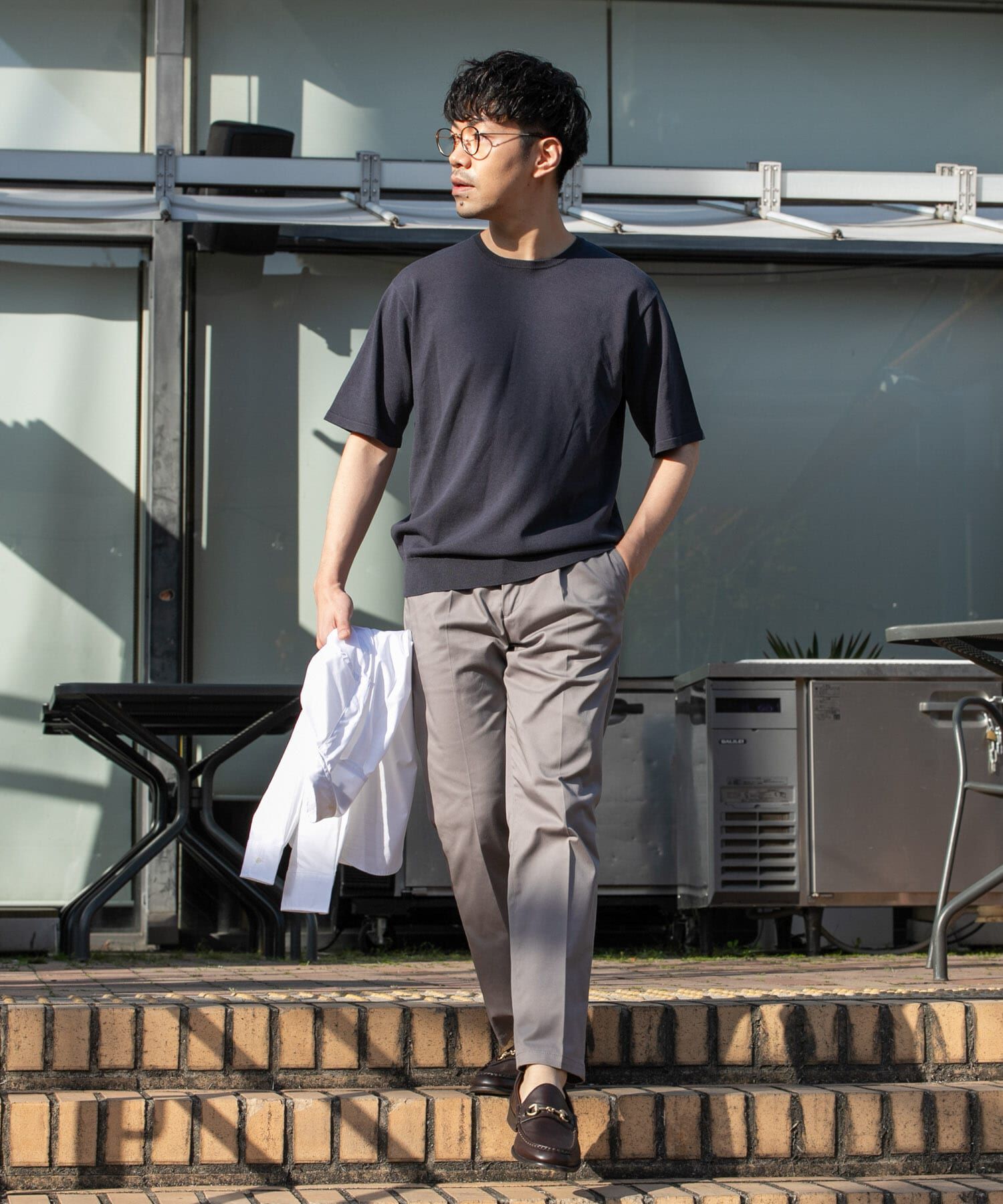 URBAN RESEARCH ROSSO「『WEB限定』シルク混クルーネックサマーニット」|ニット・セーター|