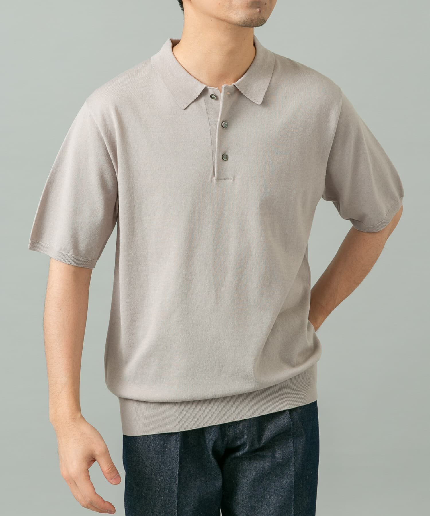 URBAN RESEARCH ROSSO「『WEB限定』シルク混サマーニットポロシャツ」|ポロシャツ|