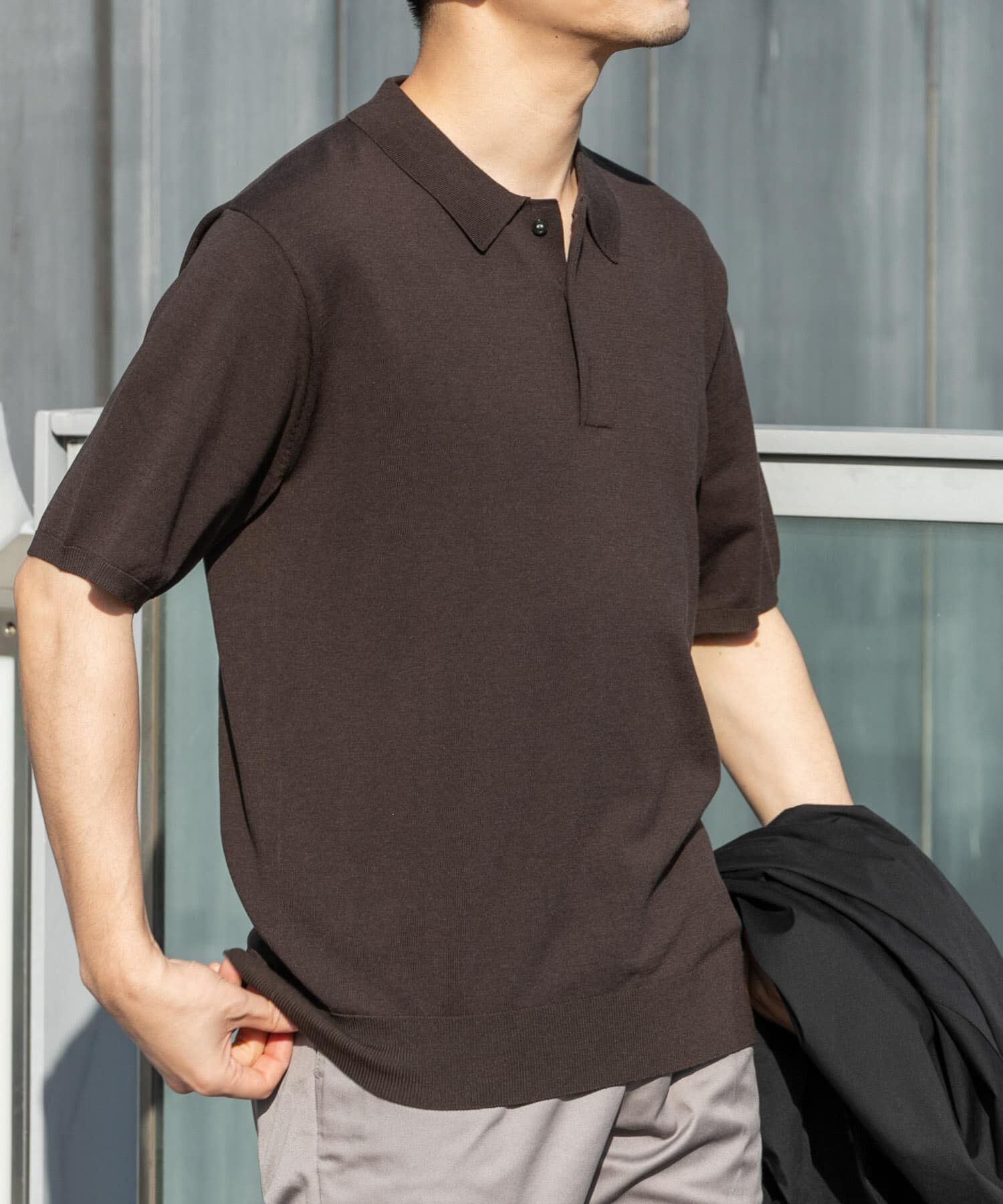 URBAN RESEARCH ROSSO「『WEB限定』シルク混サマーニットポロシャツ」|ポロシャツ|