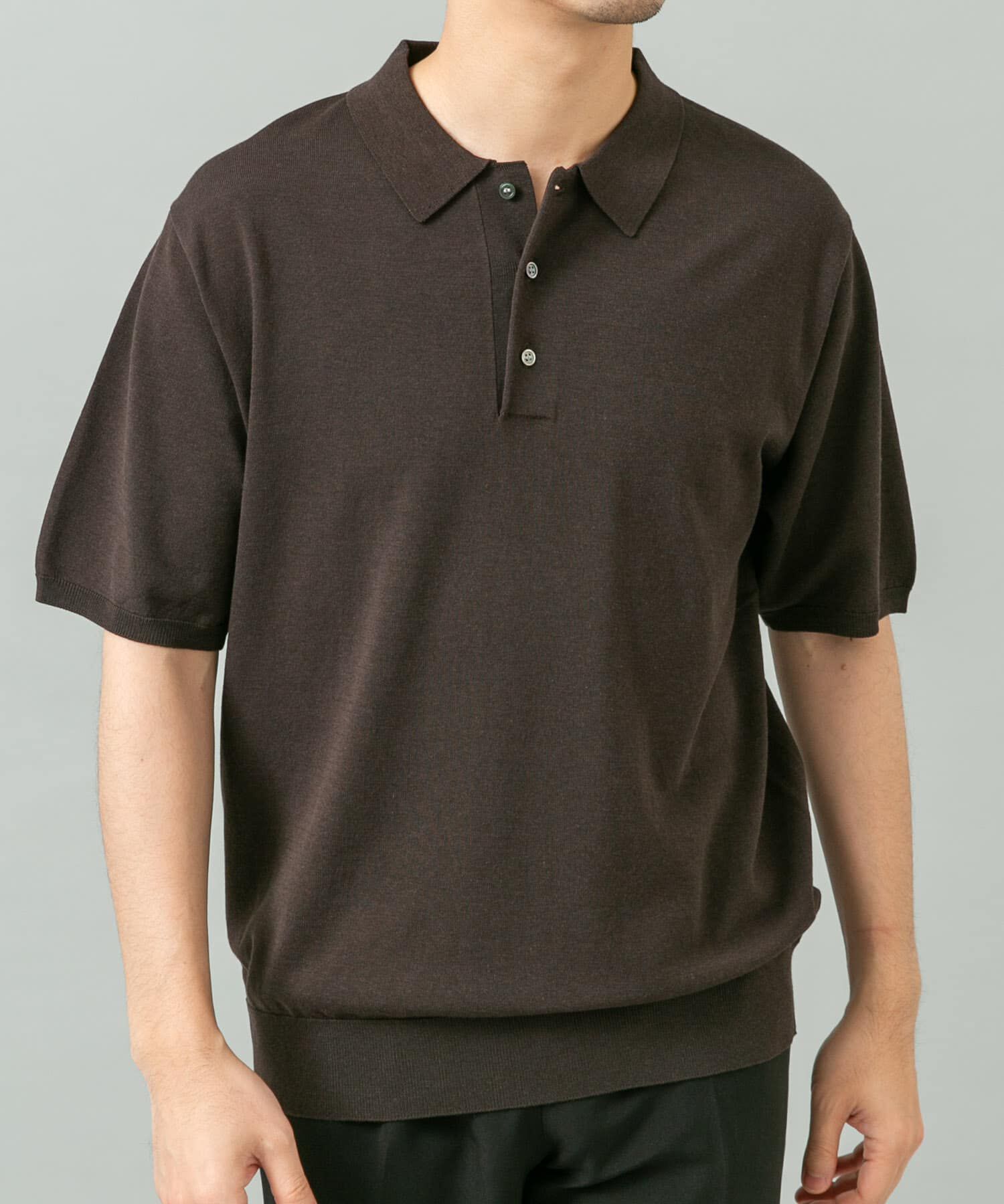 URBAN RESEARCH ROSSO「『WEB限定』シルク混サマーニットポロシャツ」|ポロシャツ|