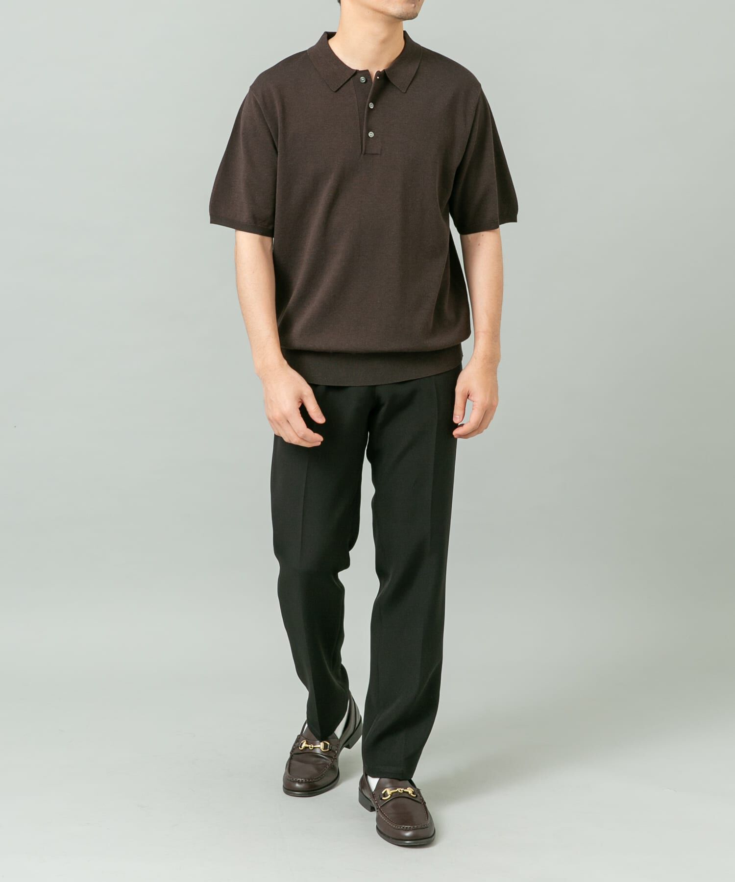 URBAN RESEARCH ROSSO「『WEB限定』シルク混サマーニットポロシャツ」|ポロシャツ|