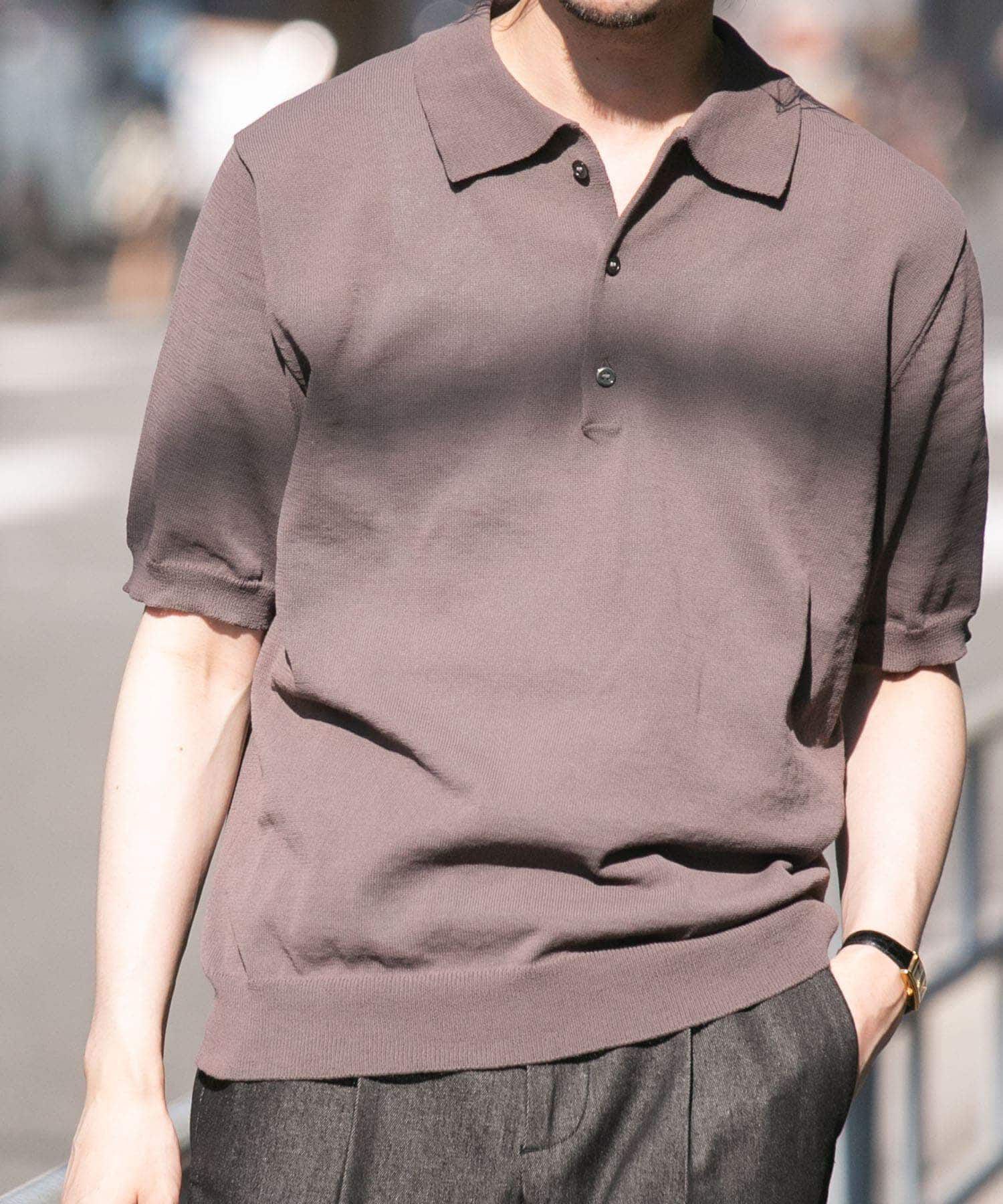 URBAN RESEARCH ROSSO「『UR TECH』AIRDRY半袖ニットポロ」|ポロシャツ|