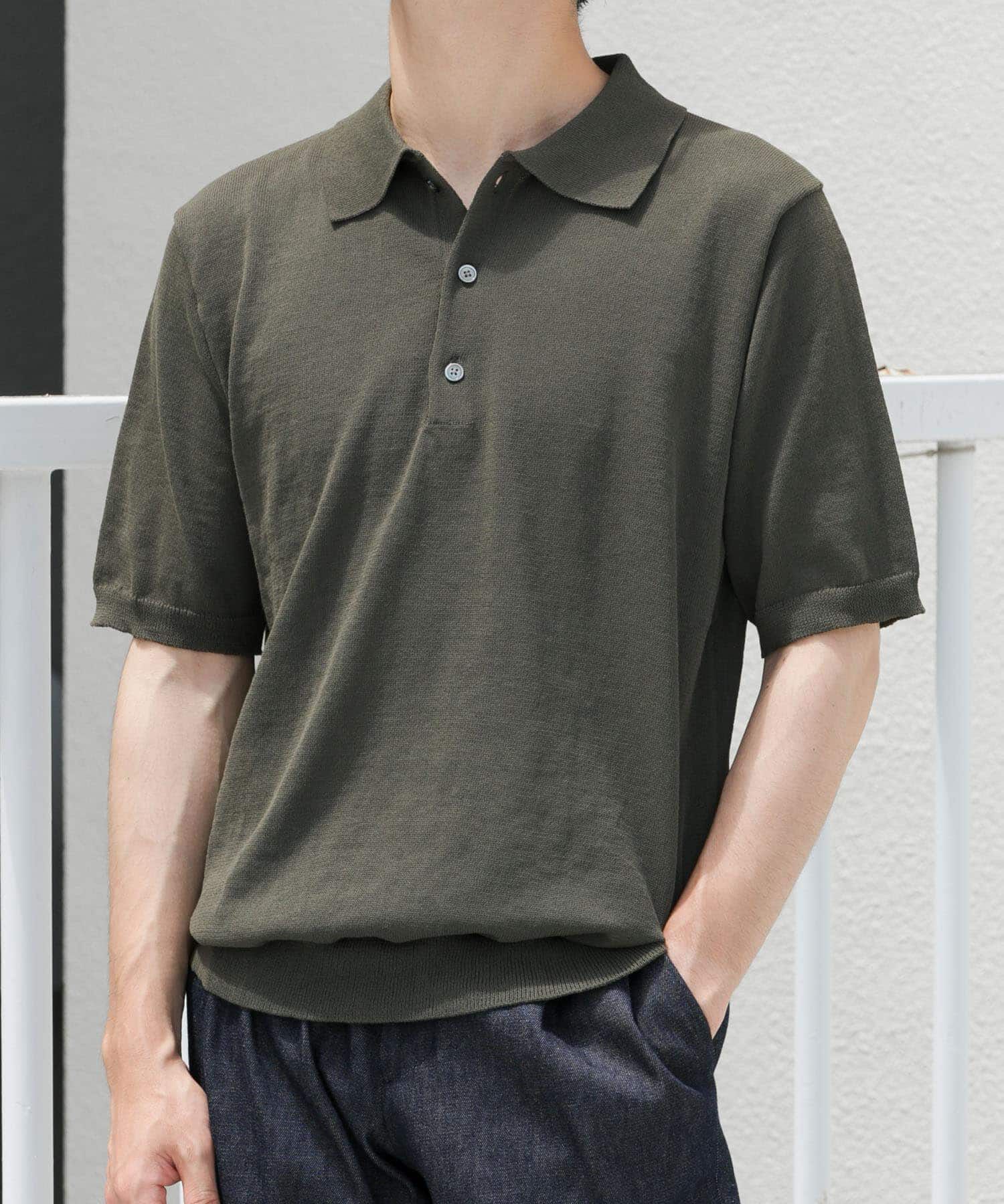 URBAN RESEARCH ROSSO「『UR TECH』AIRDRY半袖ニットポロ」|ポロシャツ|