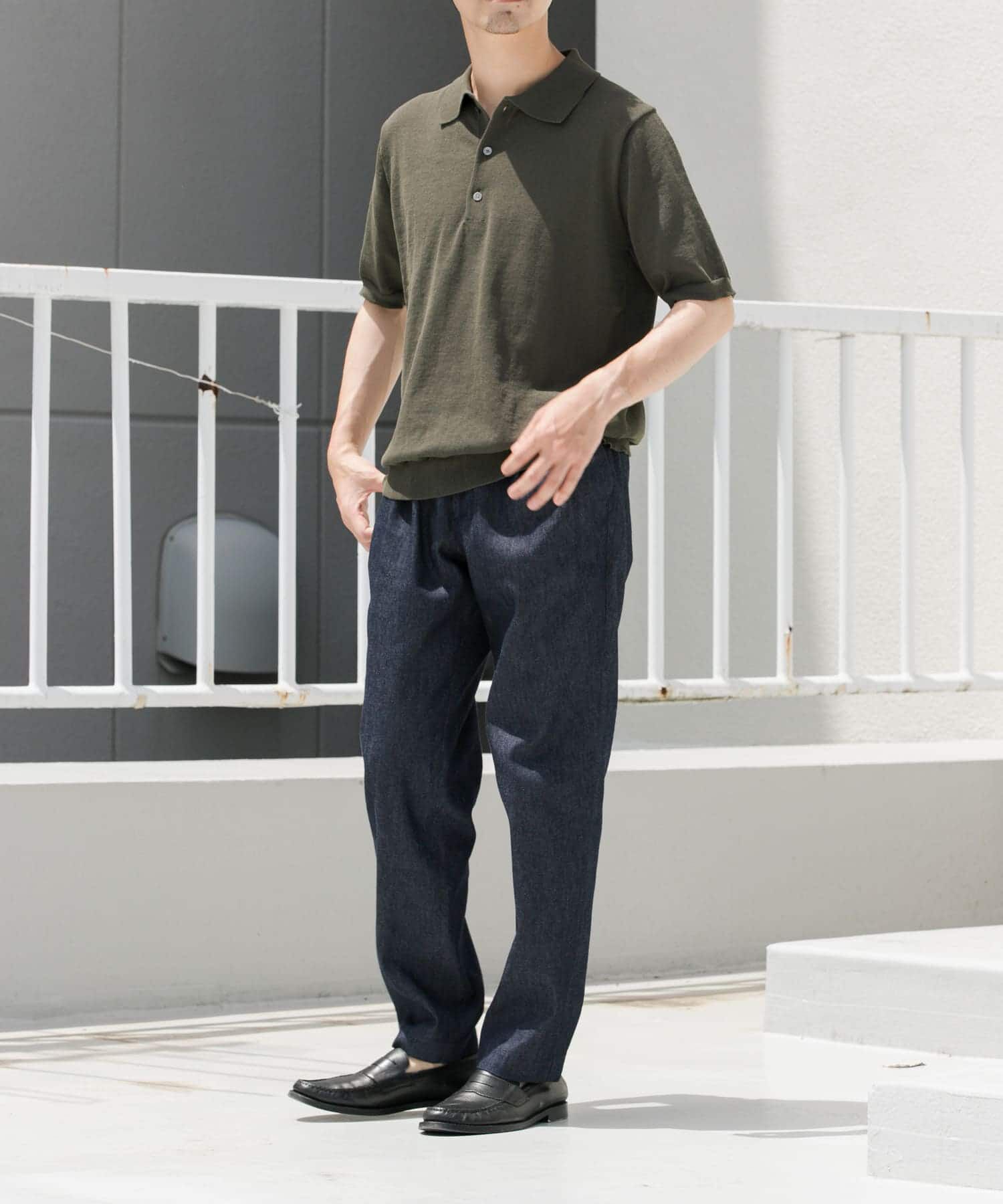 URBAN RESEARCH ROSSO「『UR TECH』AIRDRY半袖ニットポロ」|ポロシャツ|