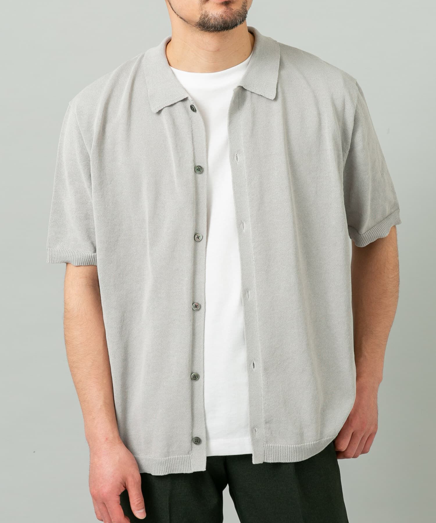 URBAN RESEARCH ROSSO「『UR TECH』AIRDRY半袖ポロカーディガン」|カーディガン|