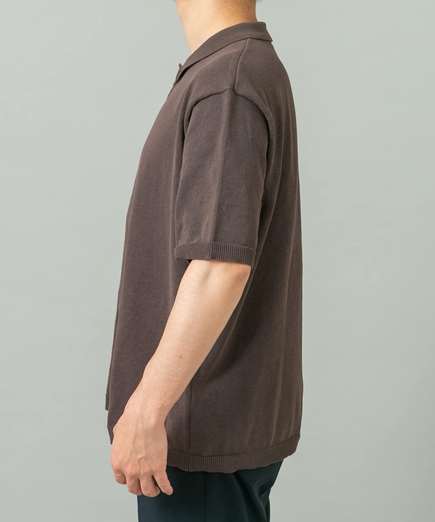 URBAN RESEARCH ROSSO「『UR TECH』AIRDRY半袖ポロカーディガン」|カーディガン|