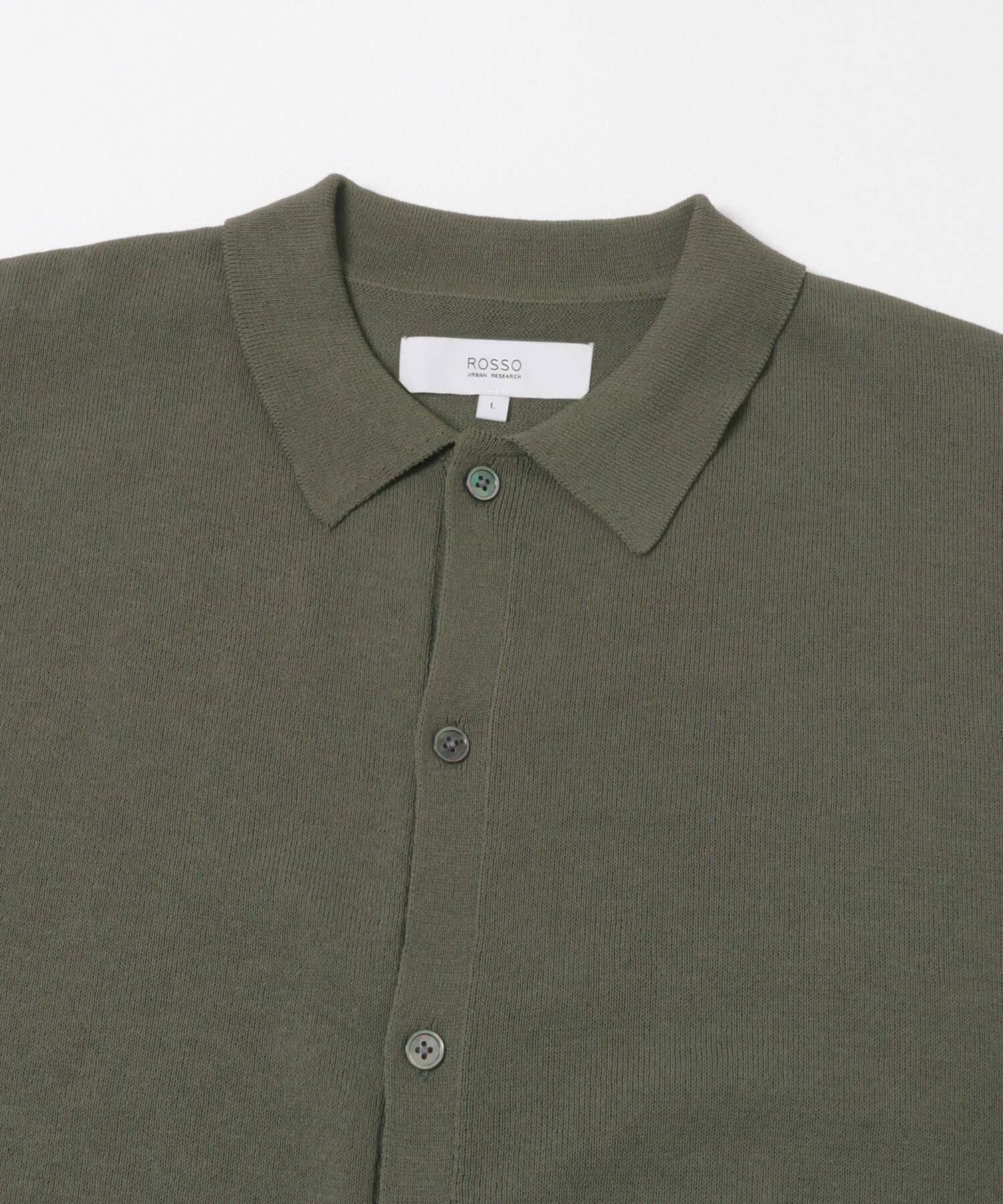 URBAN RESEARCH ROSSO「『UR TECH』AIRDRY半袖ポロカーディガン」|カーディガン|