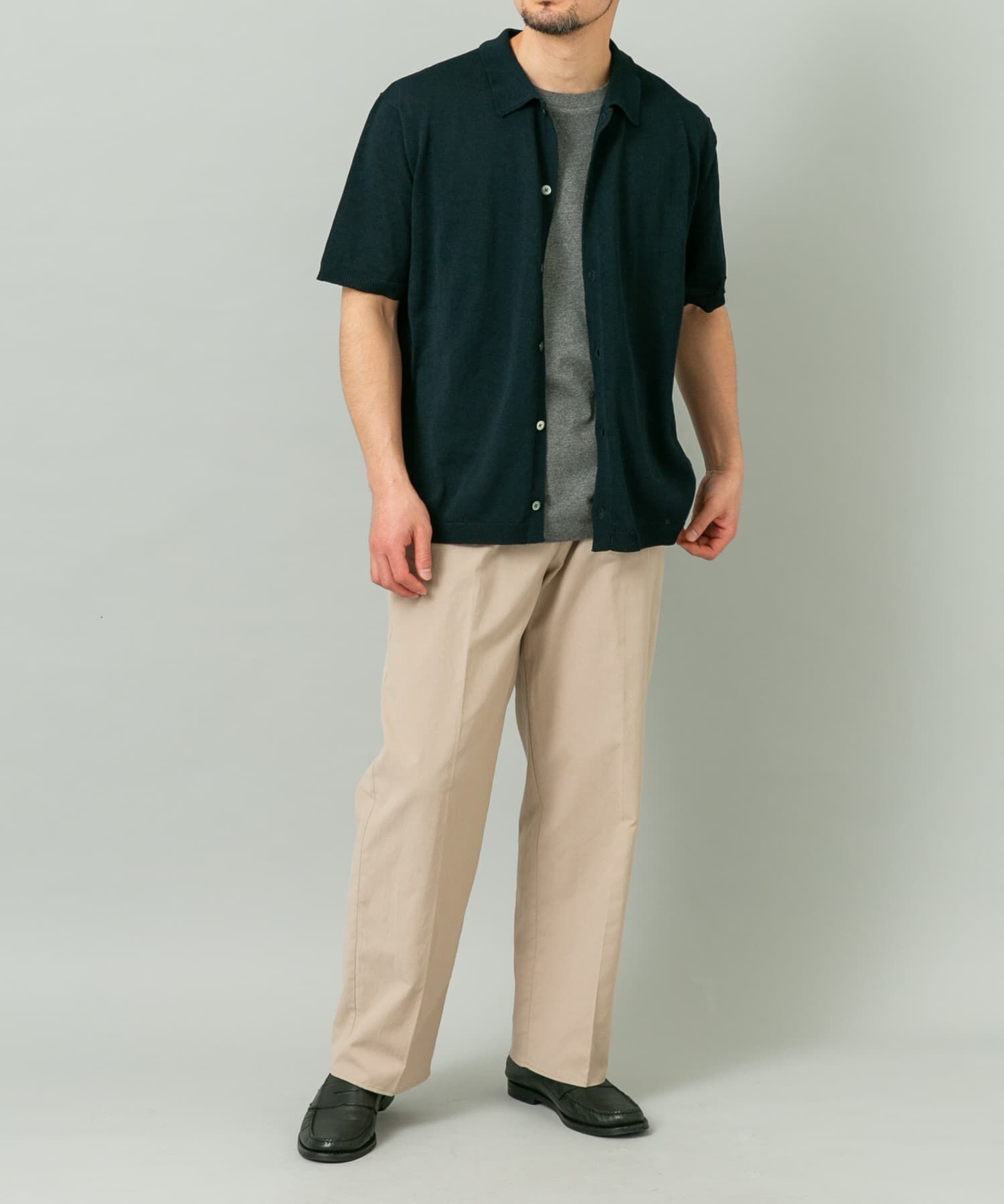 URBAN RESEARCH ROSSO「『UR TECH』AIRDRY半袖ポロカーディガン」|カーディガン|