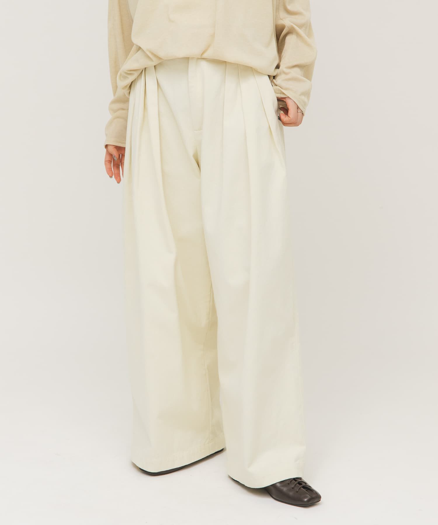  「タックデザインツイルパンツ」|その他|