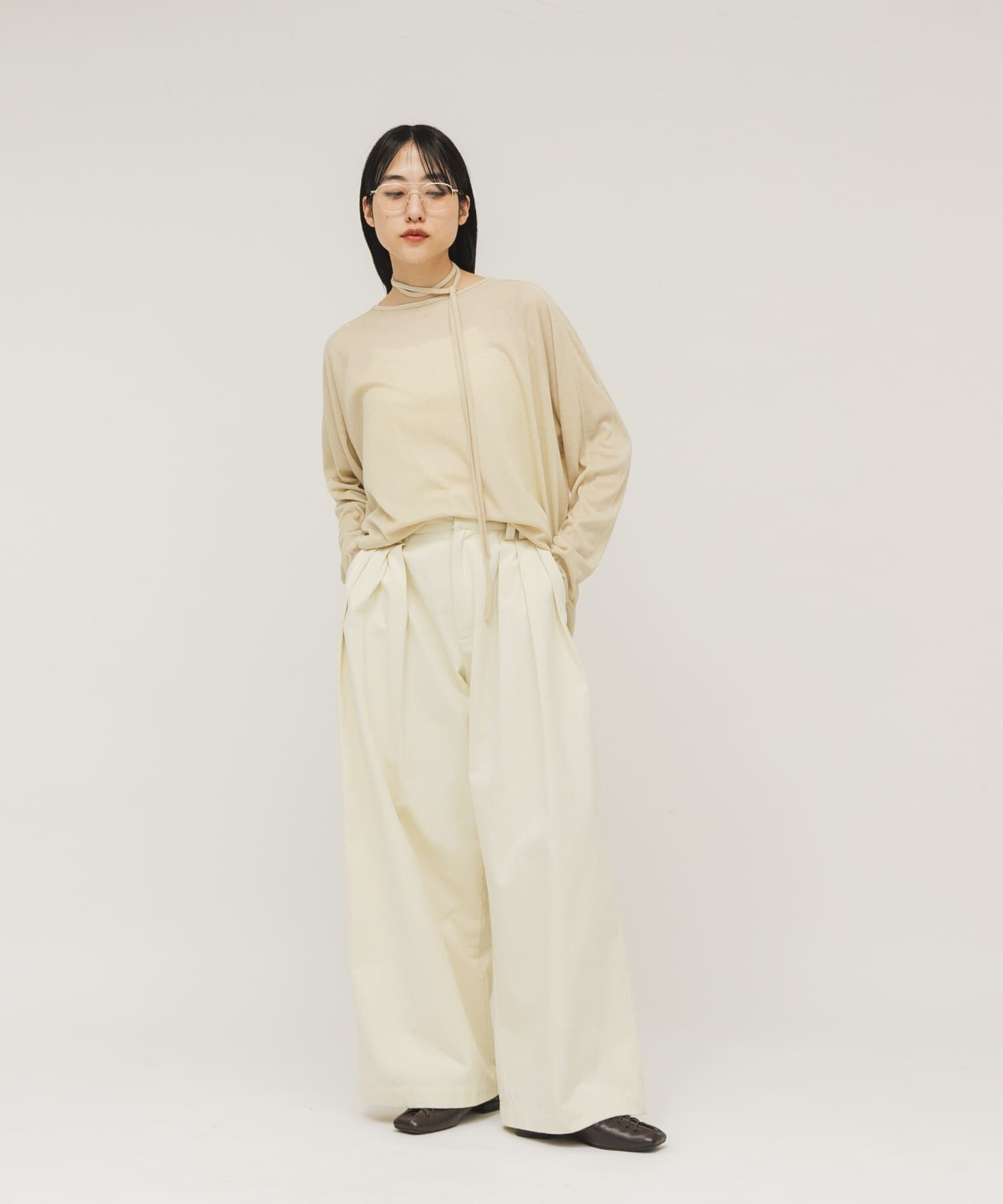  「タックデザインツイルパンツ」|その他|