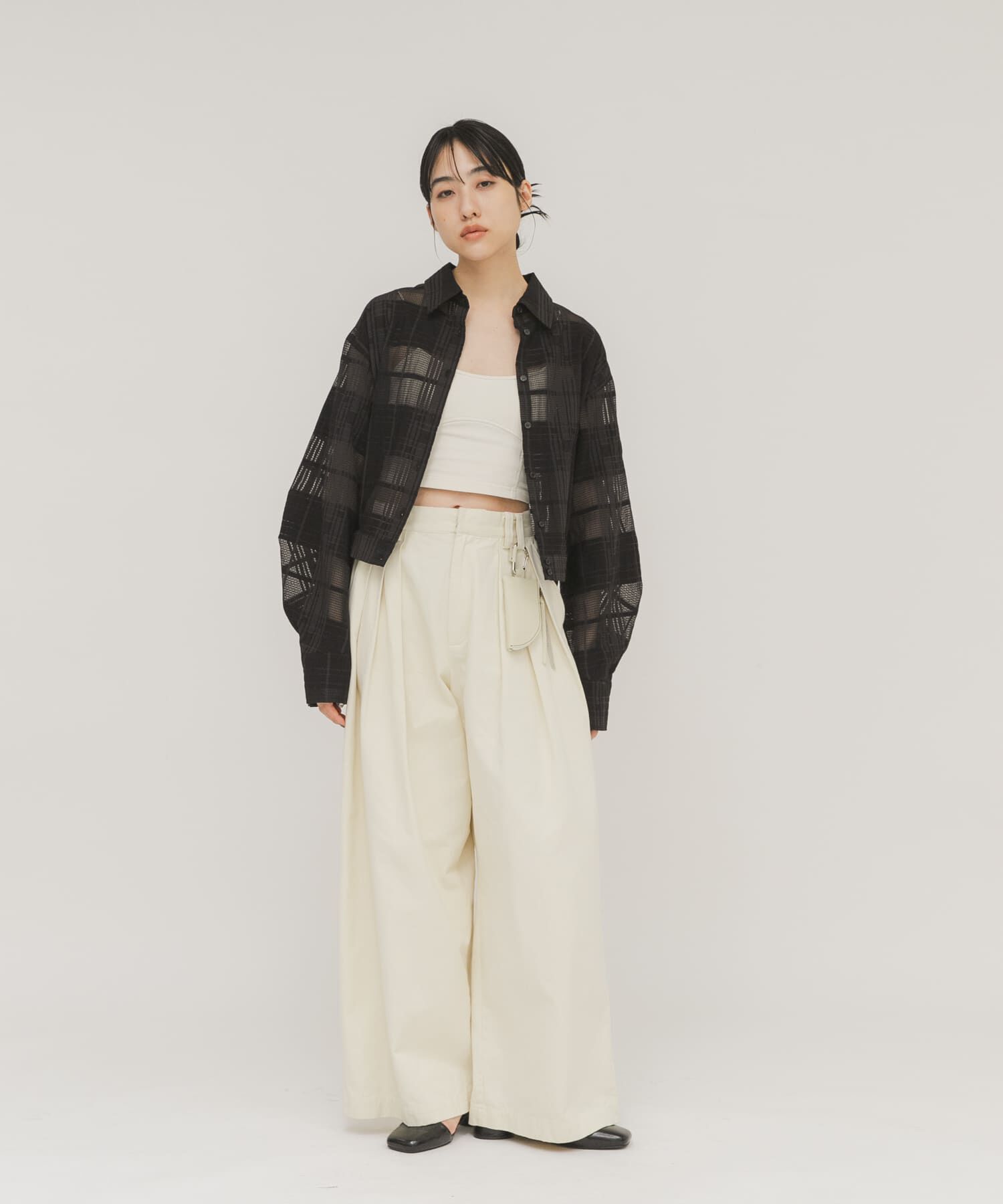  「タックデザインツイルパンツ」|その他|