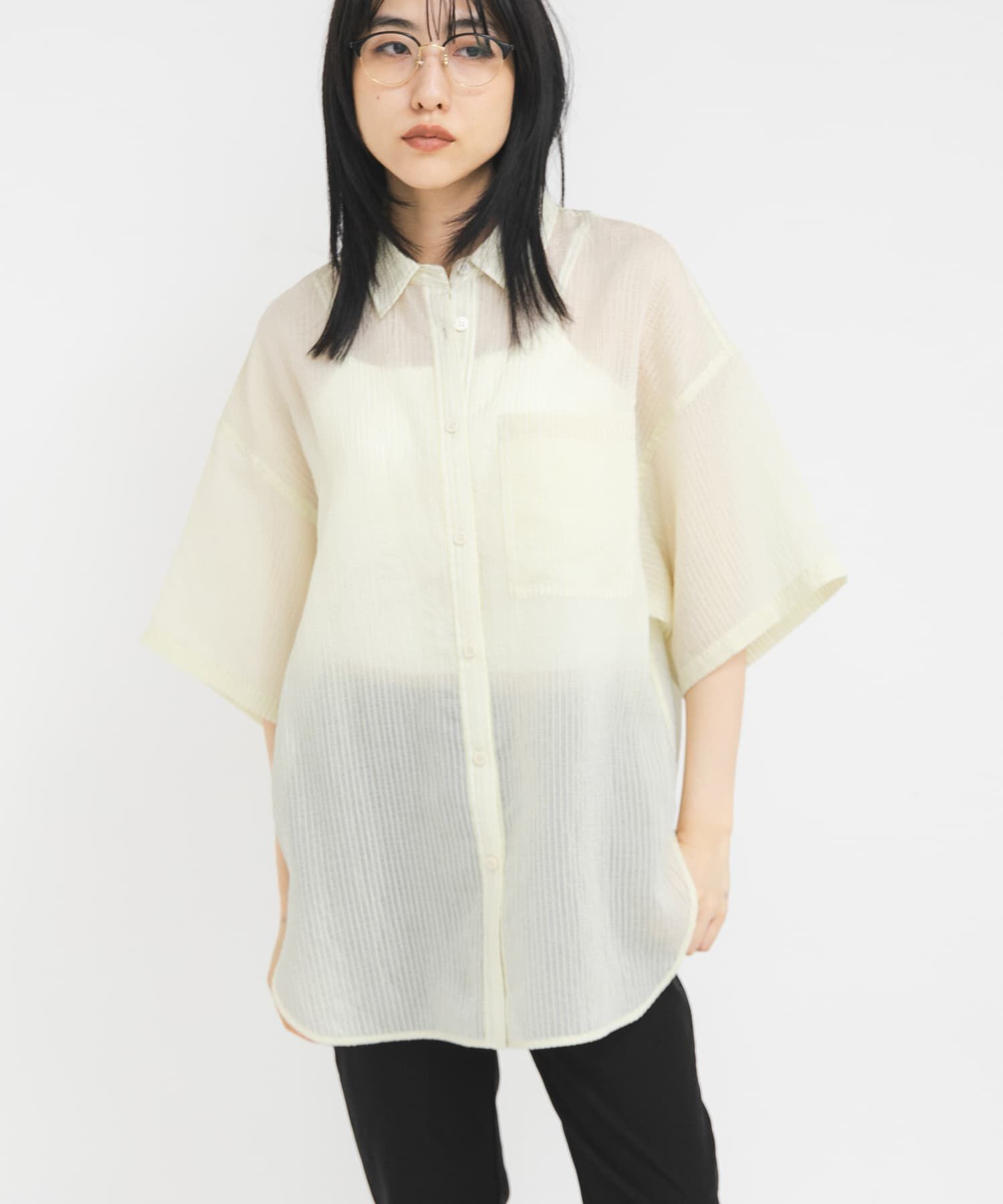  「シアーストライプBIGシャツ」|シャツ・ブラウス|