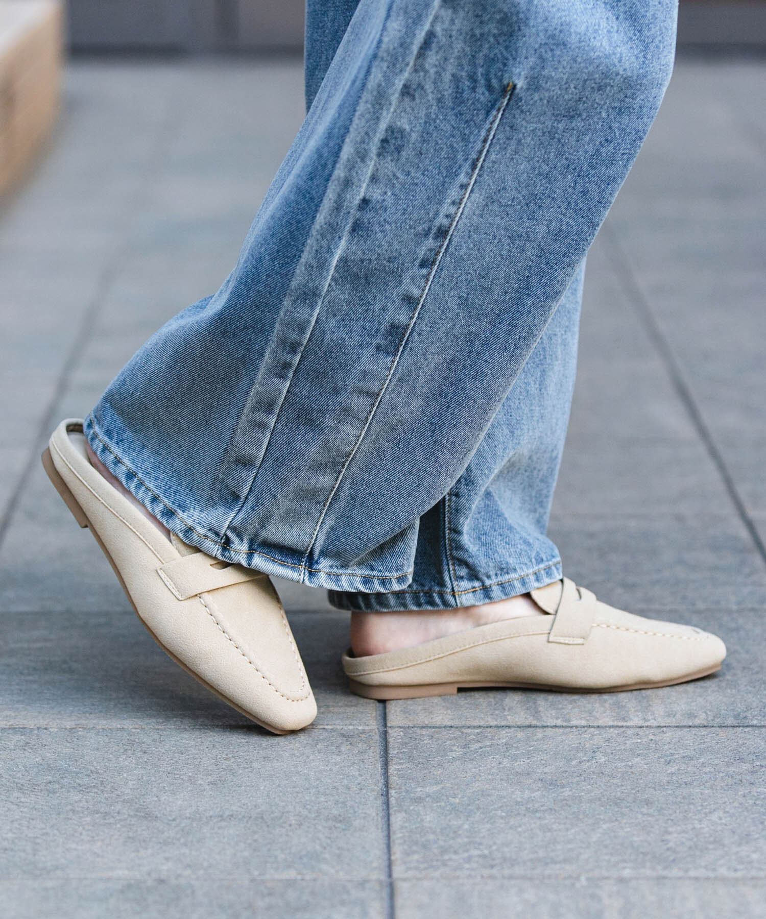 SENSE OF PLACE by URBAN RESEARCH「スクエアトゥローファーミュール」|ローファー|