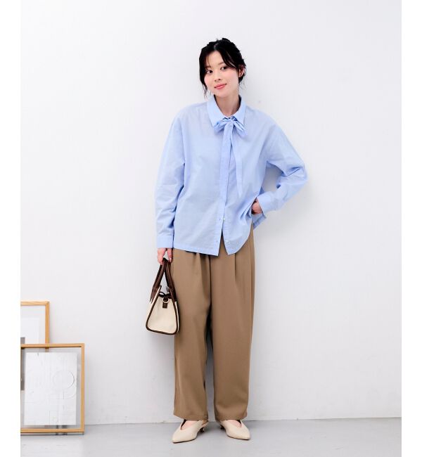  「《WEB限定アイテム》コットン2Wayボウタイブラウス」|シャツ・ブラウス|