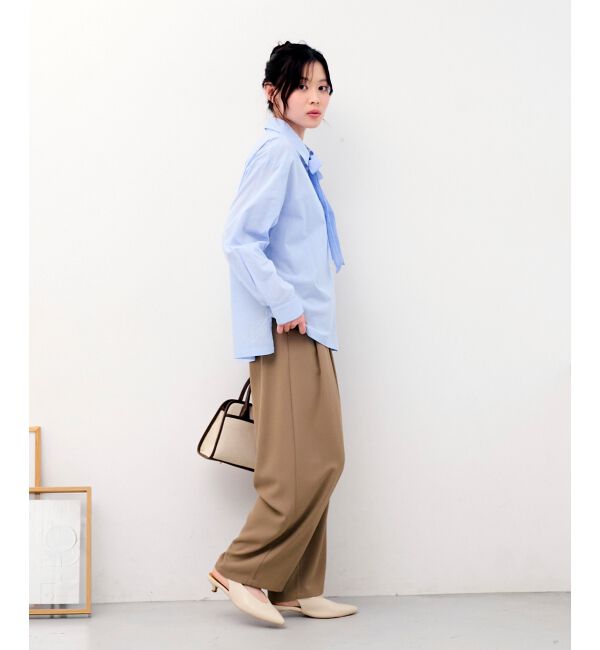  「《WEB限定アイテム》コットン2Wayボウタイブラウス」|シャツ・ブラウス|