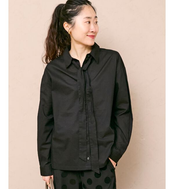  「《WEB限定アイテム》コットン2Wayボウタイブラウス」|シャツ・ブラウス|
