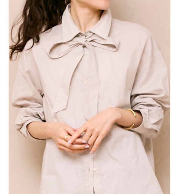  「《WEB限定アイテム》コットン2Wayボウタイブラウス」|シャツ・ブラウス|