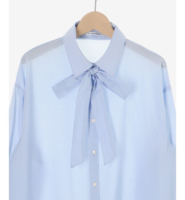  「《WEB限定アイテム》コットン2Wayボウタイブラウス」|シャツ・ブラウス|