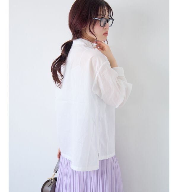  「《WEB限定アイテム》コットン2Wayボウタイブラウス」|シャツ・ブラウス|