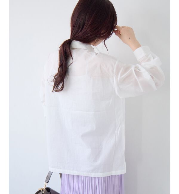 「《WEB限定アイテム》コットン2Wayボウタイブラウス」|シャツ・ブラウス|
