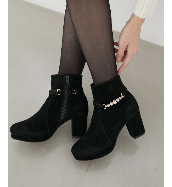 MAJESTICLEGON「取り外しできるパールブーツ」|ショートブーツ|