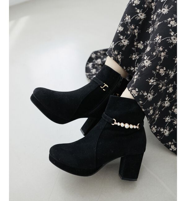 MAJESTICLEGON「取り外しできるパールブーツ」|ショートブーツ|